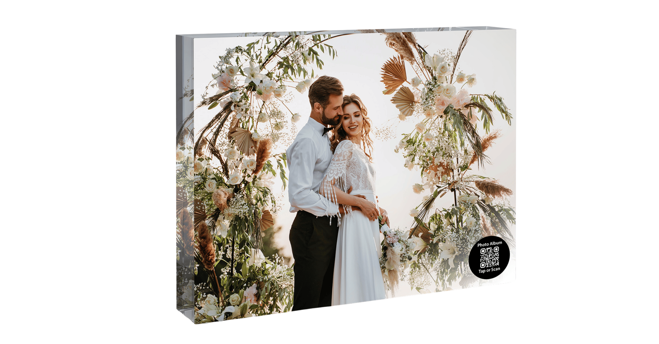 how to put photo on acrylic block