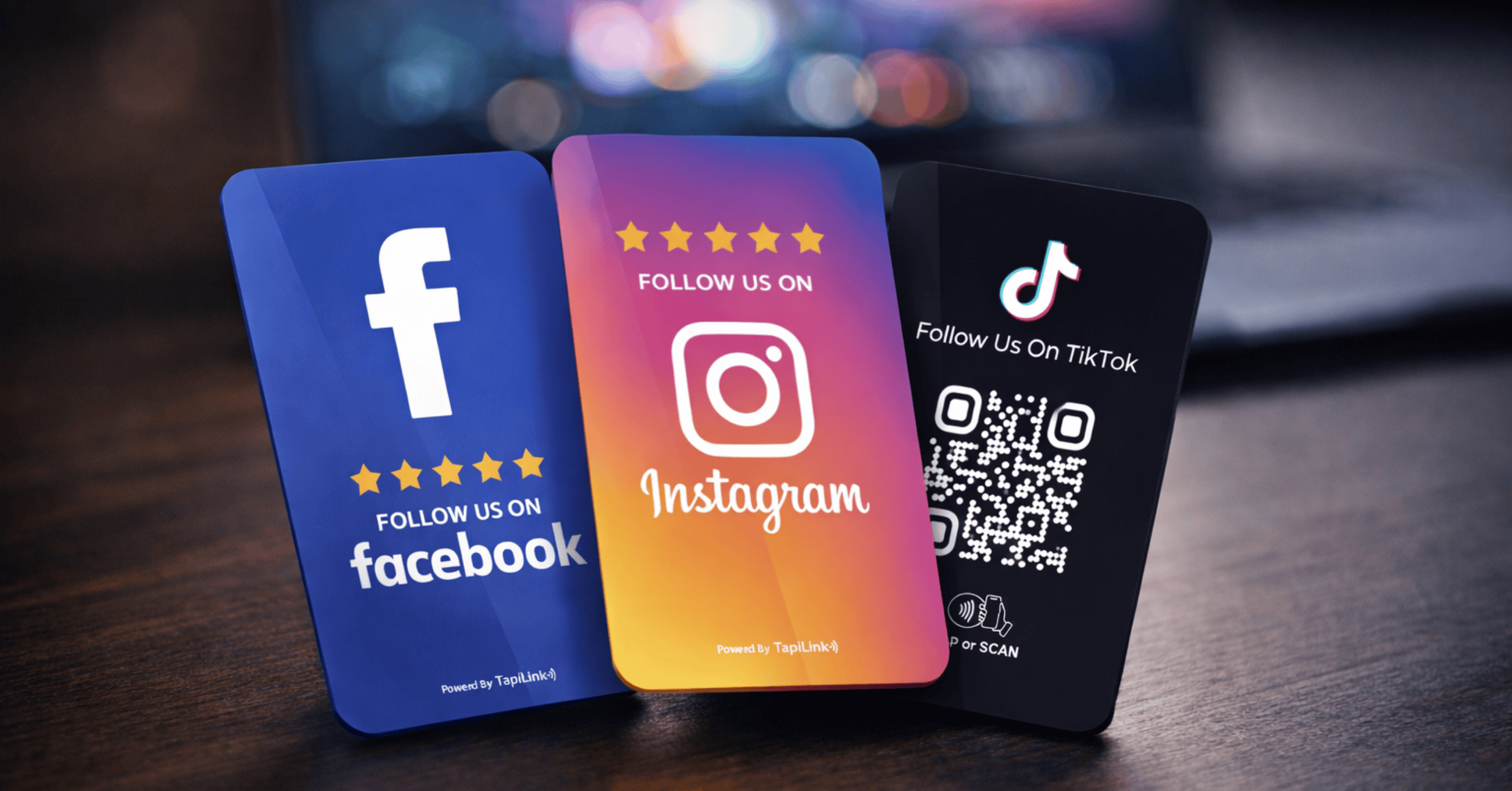 NFC and QR Social Media Cards