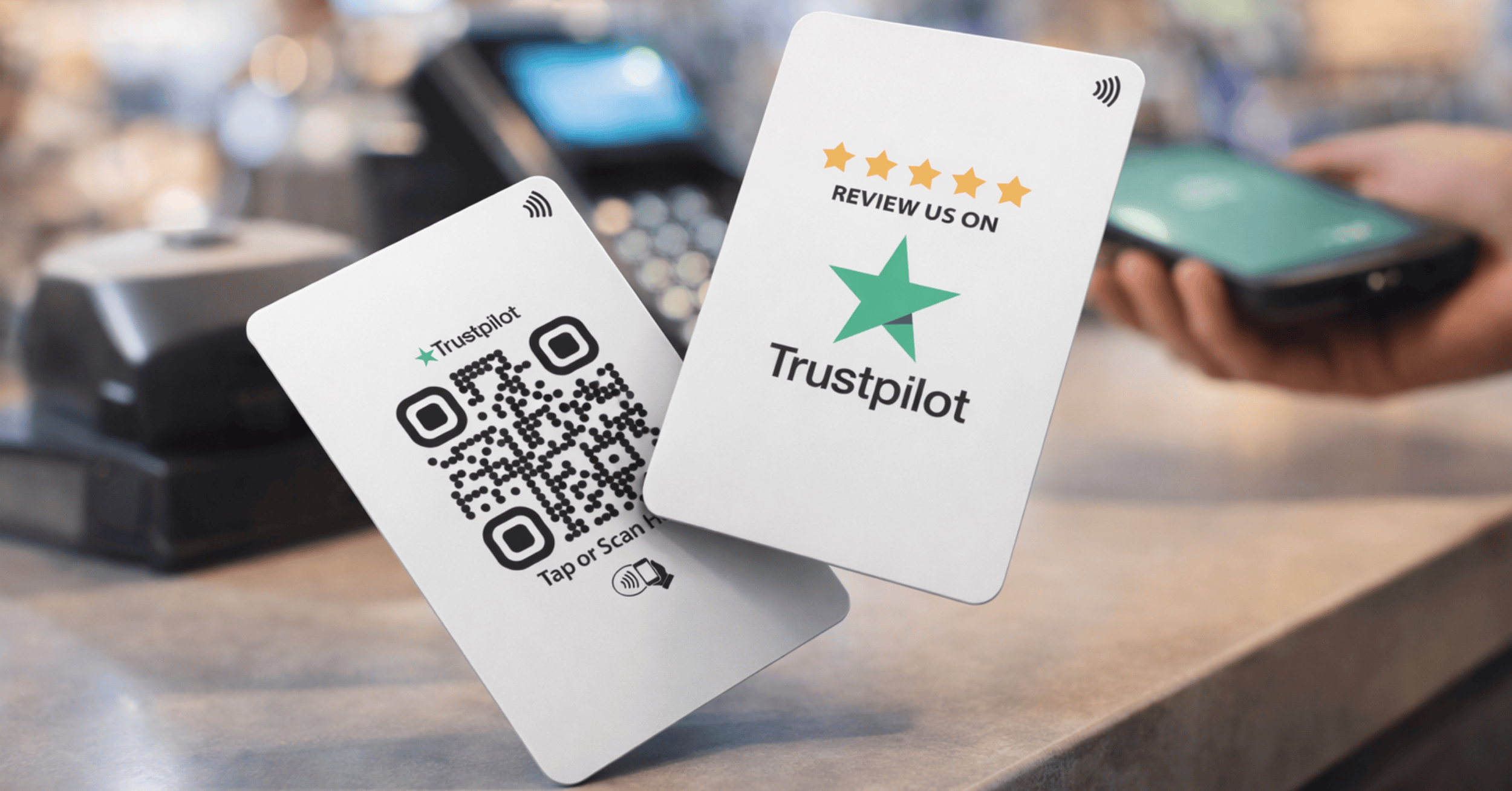 NFC & QR Trustpilot Review Cards