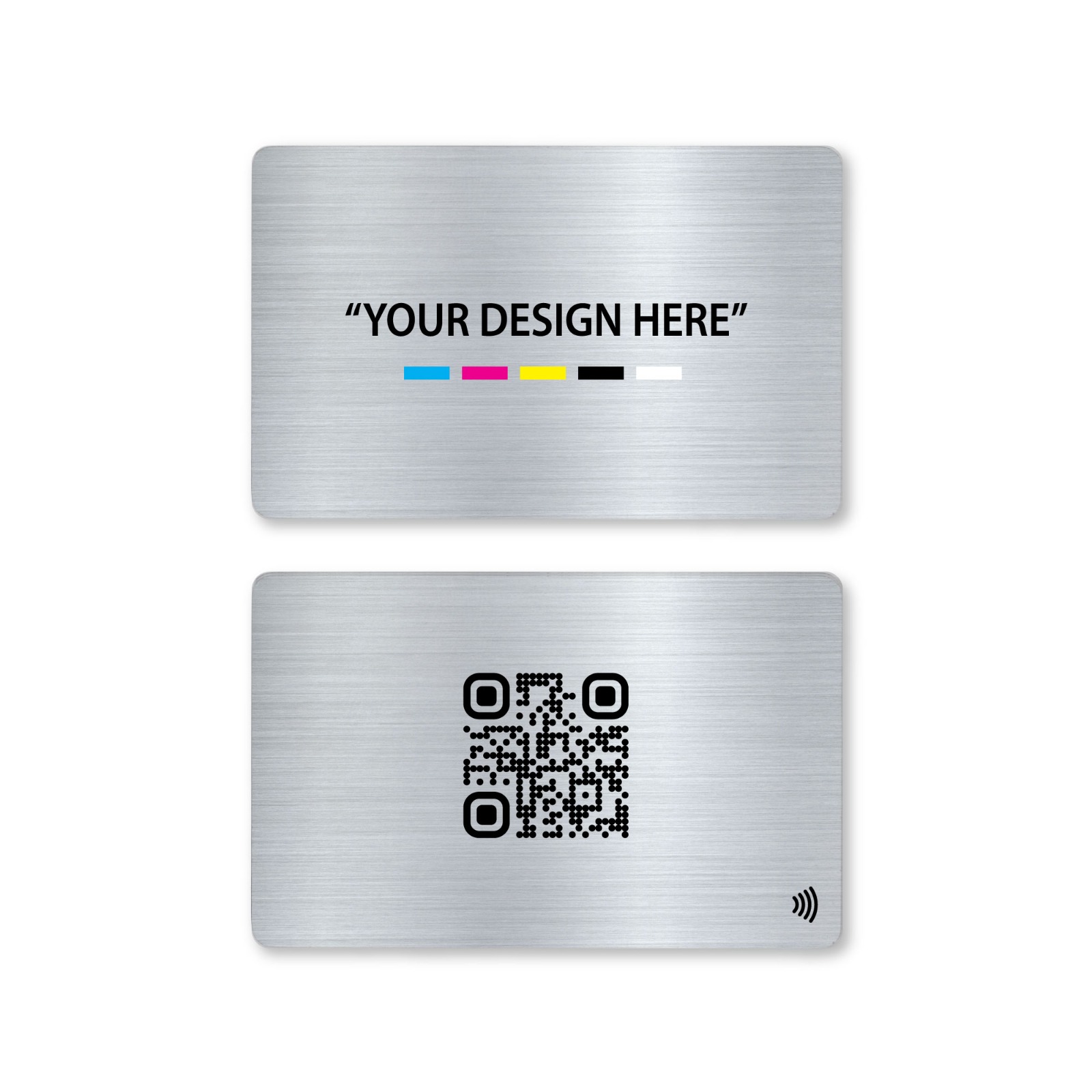 Metal Classic Silver Brushed Digital Business Card