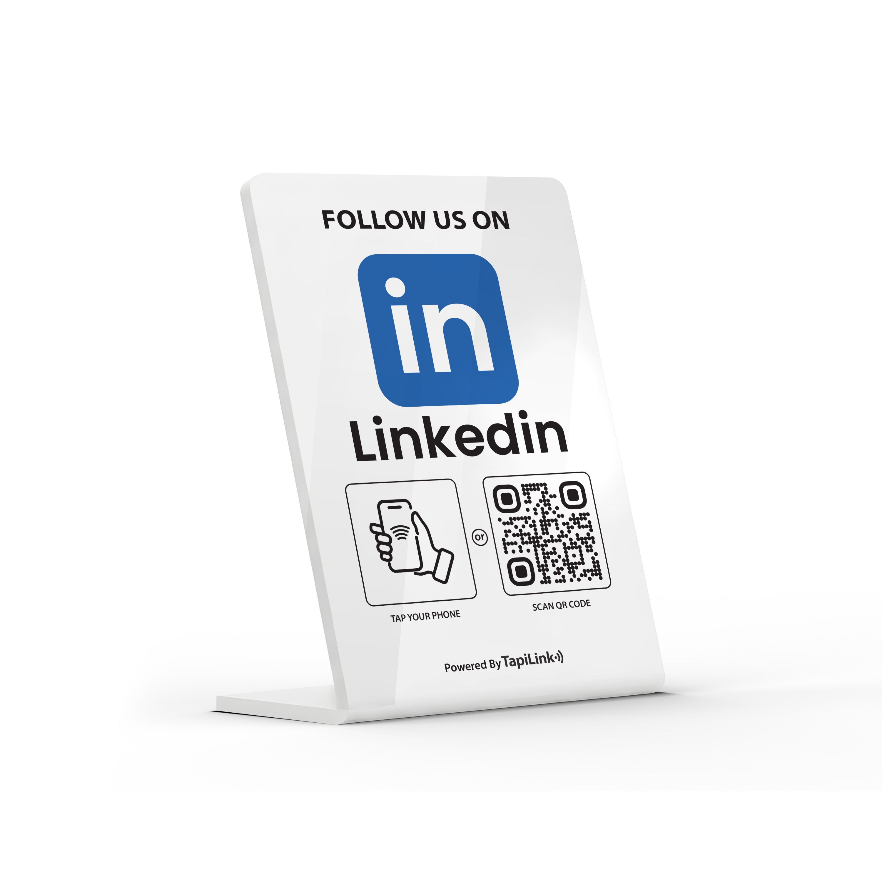 QR and NFC Linkedin Followers Stand