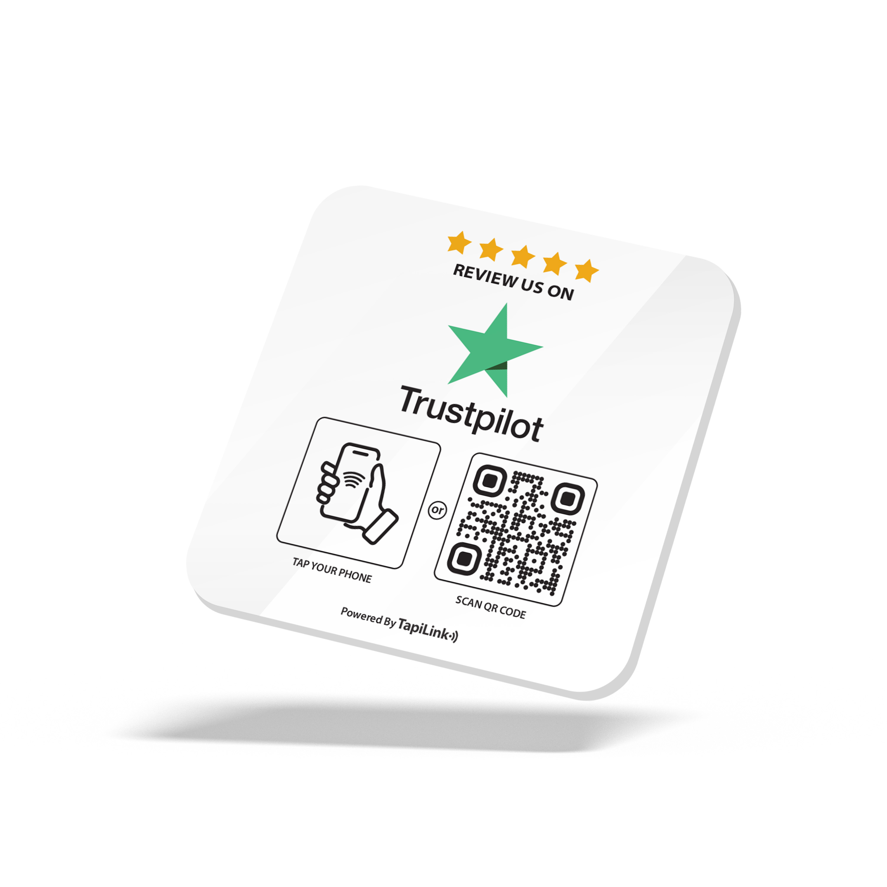QR and NFC Trustpilot Review Plate
