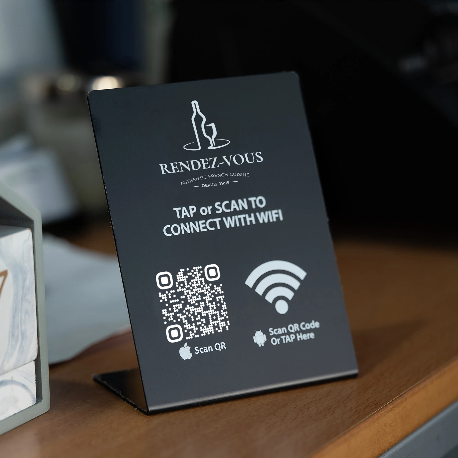 NFC and QR Wifi Access Stand - Media 3