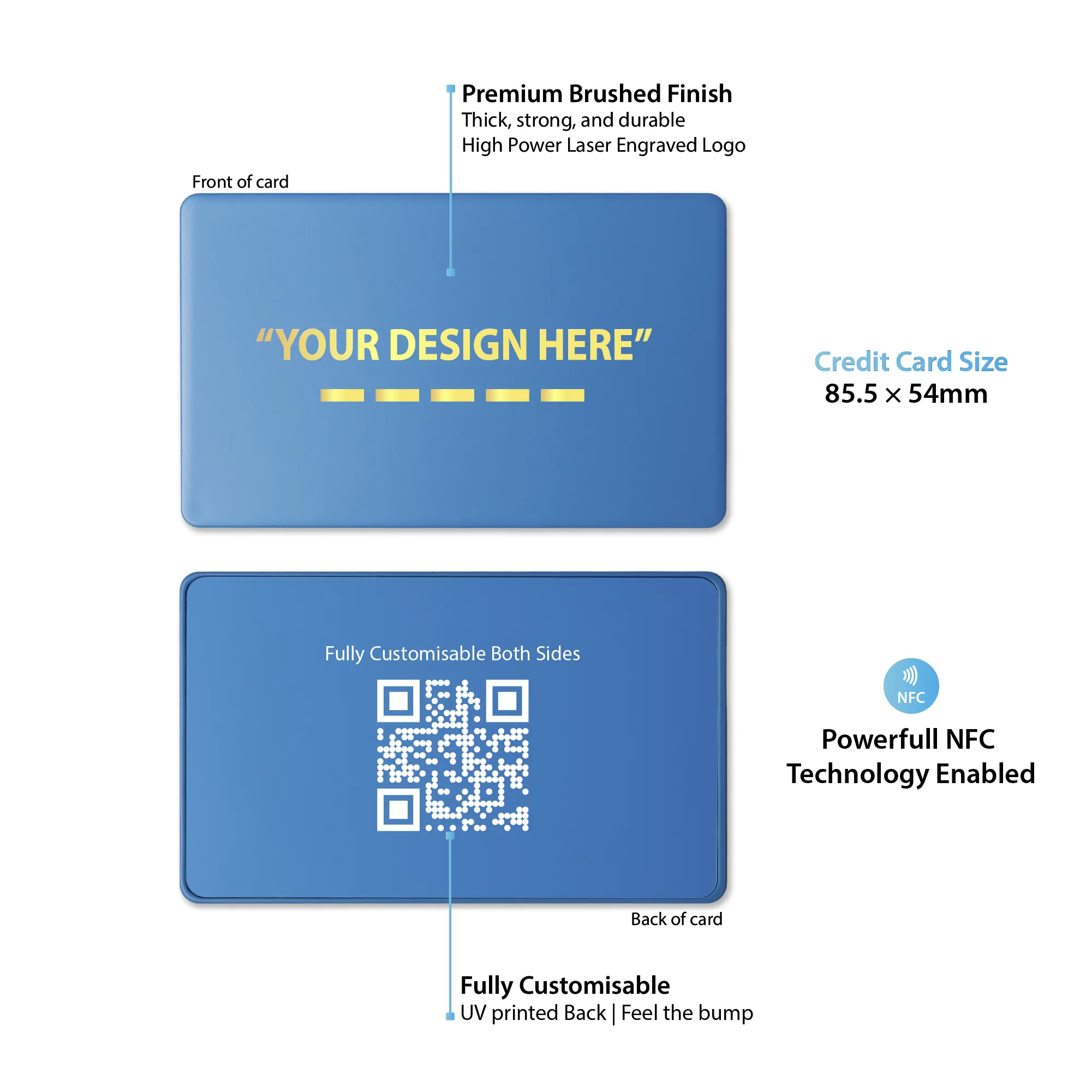 Metal Blue Digital Business Card - Media 5