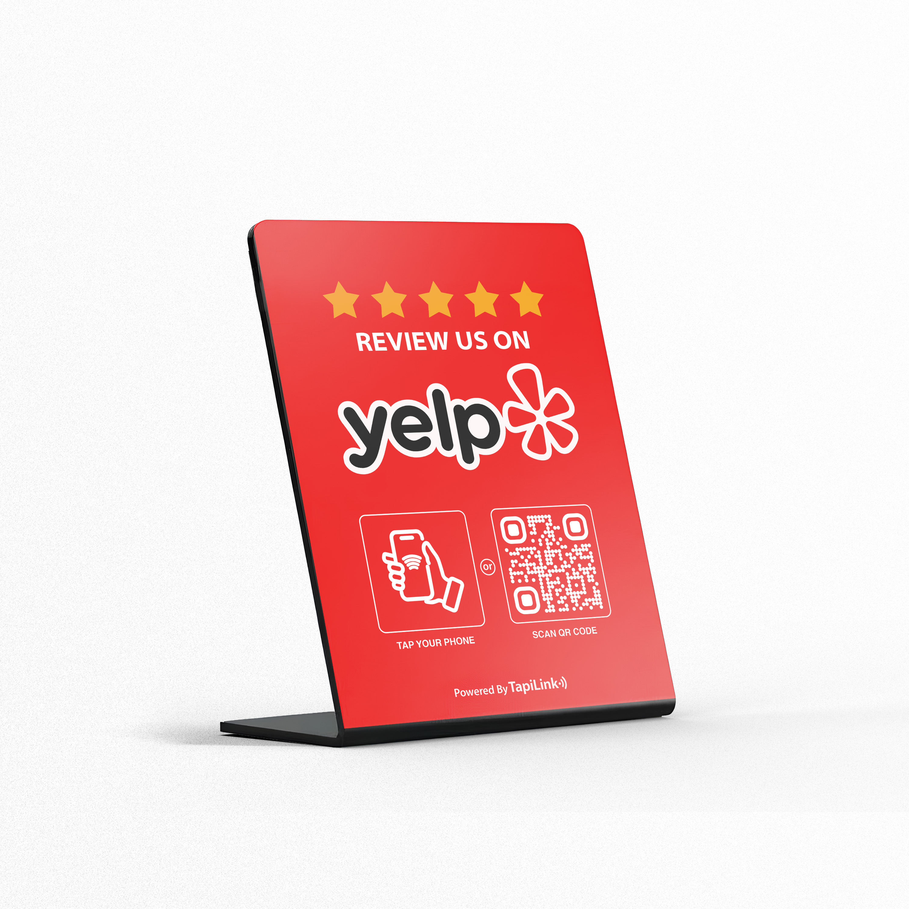 QR and NFC Yelp Review Stand