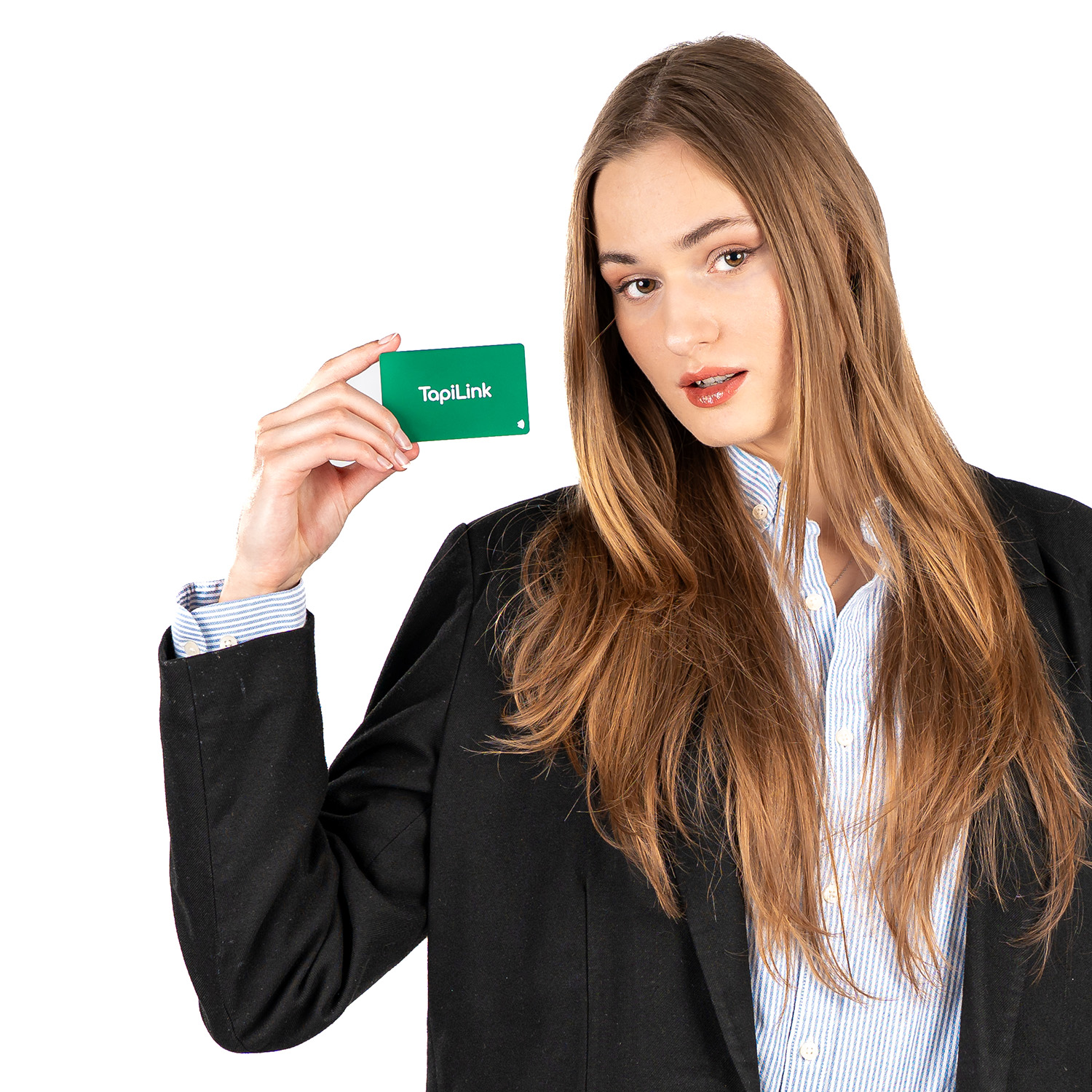 Metal Green Digital Business Card (Engraved)