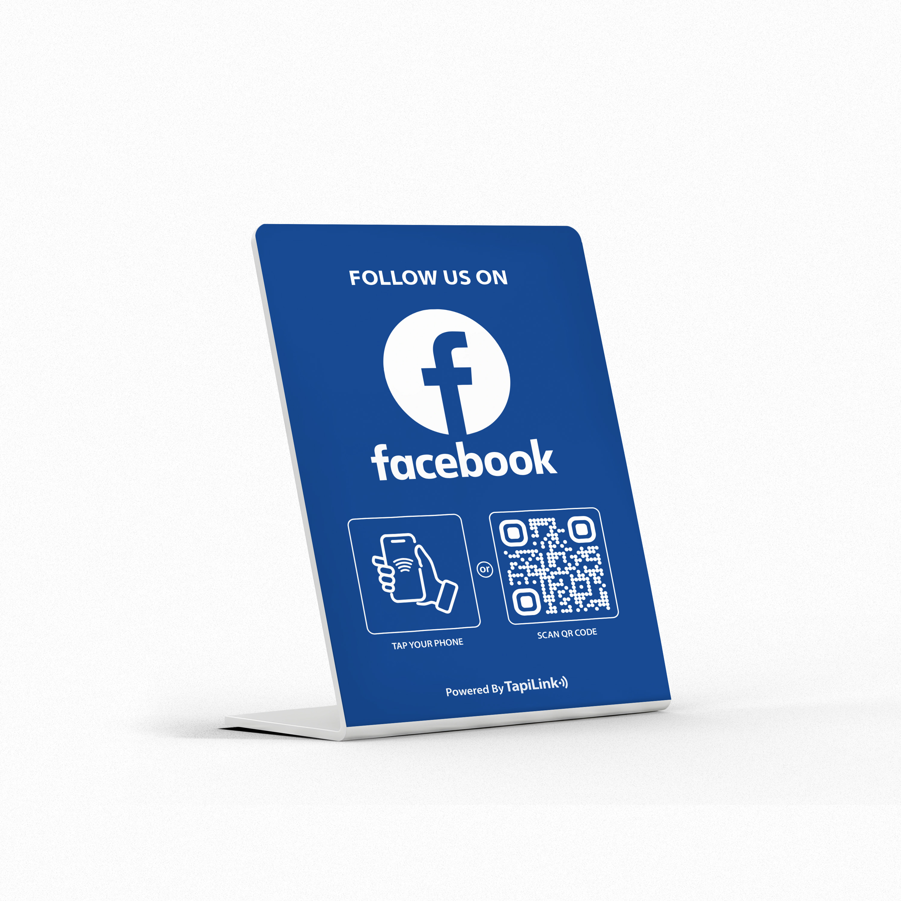 QR and NFC Facebook Follower Stand