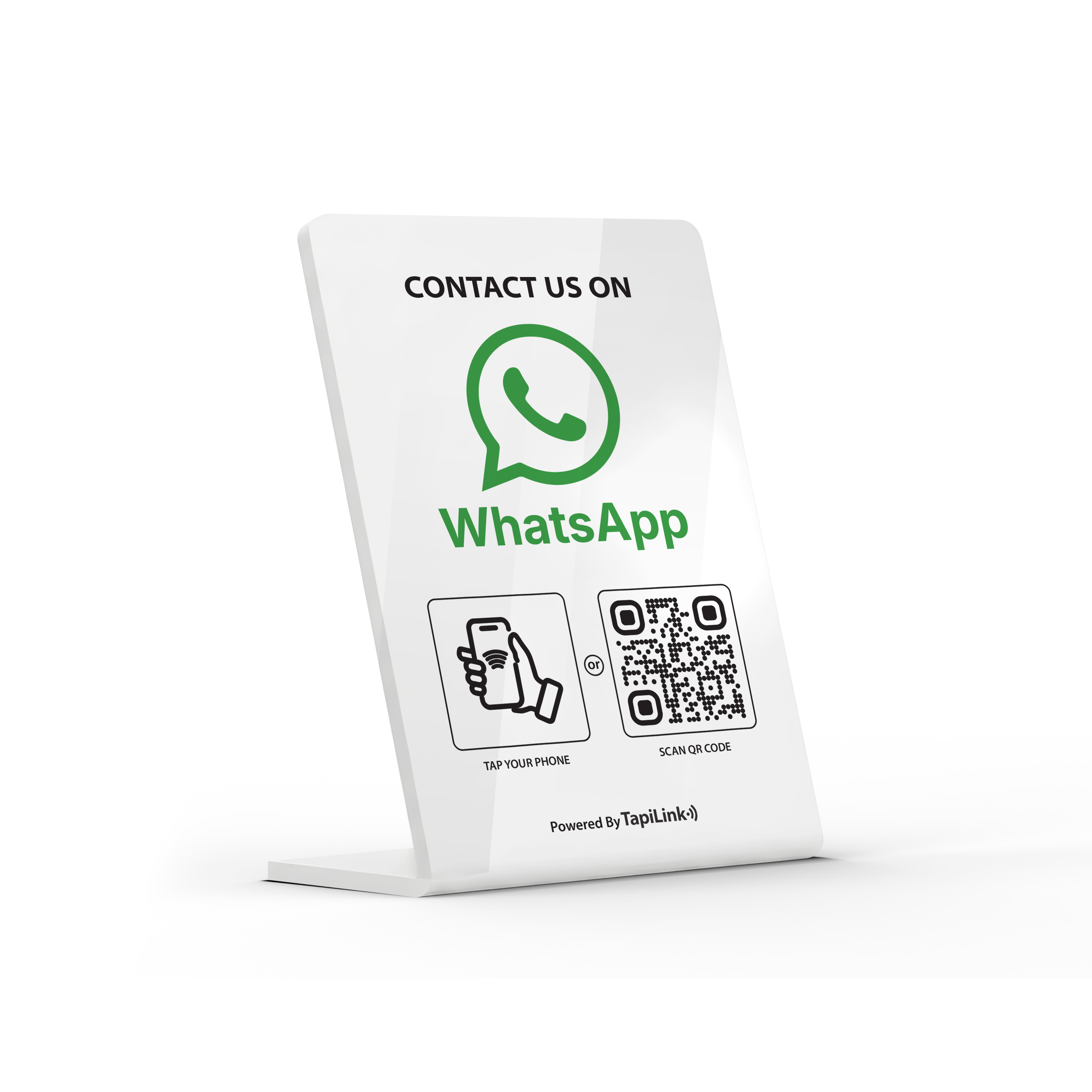 QR and NFC WhatsApp Stand