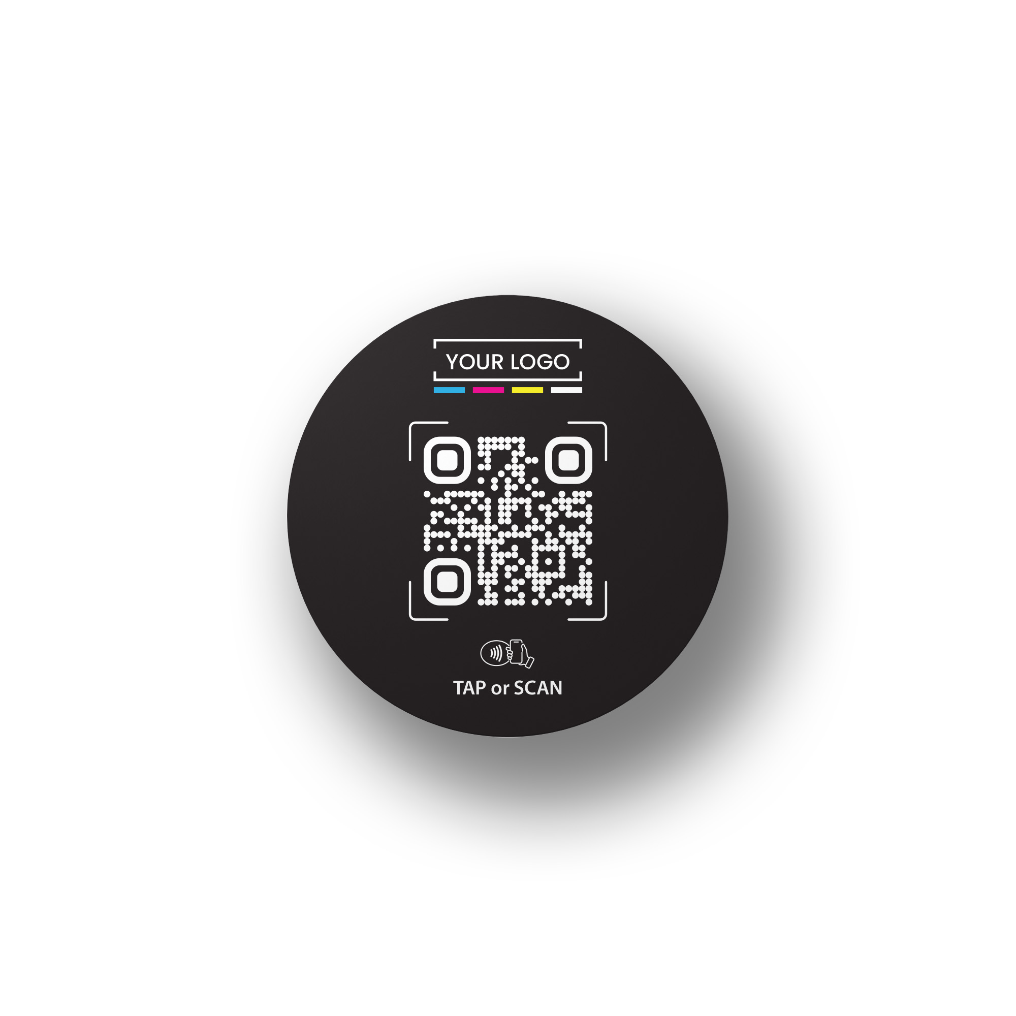 QR and NFC Custom Round Tag