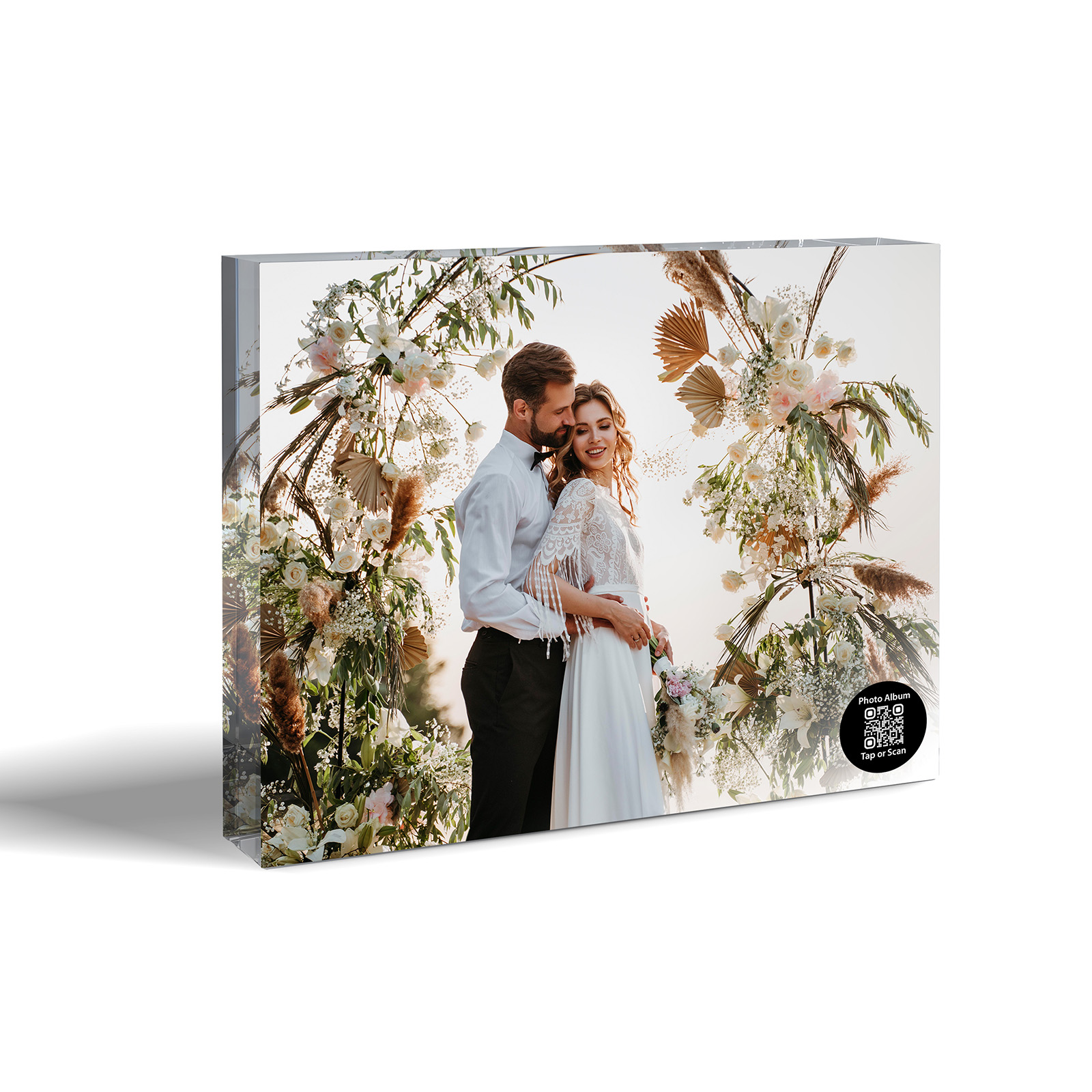 Acrylic Photo Block with NFC & QR