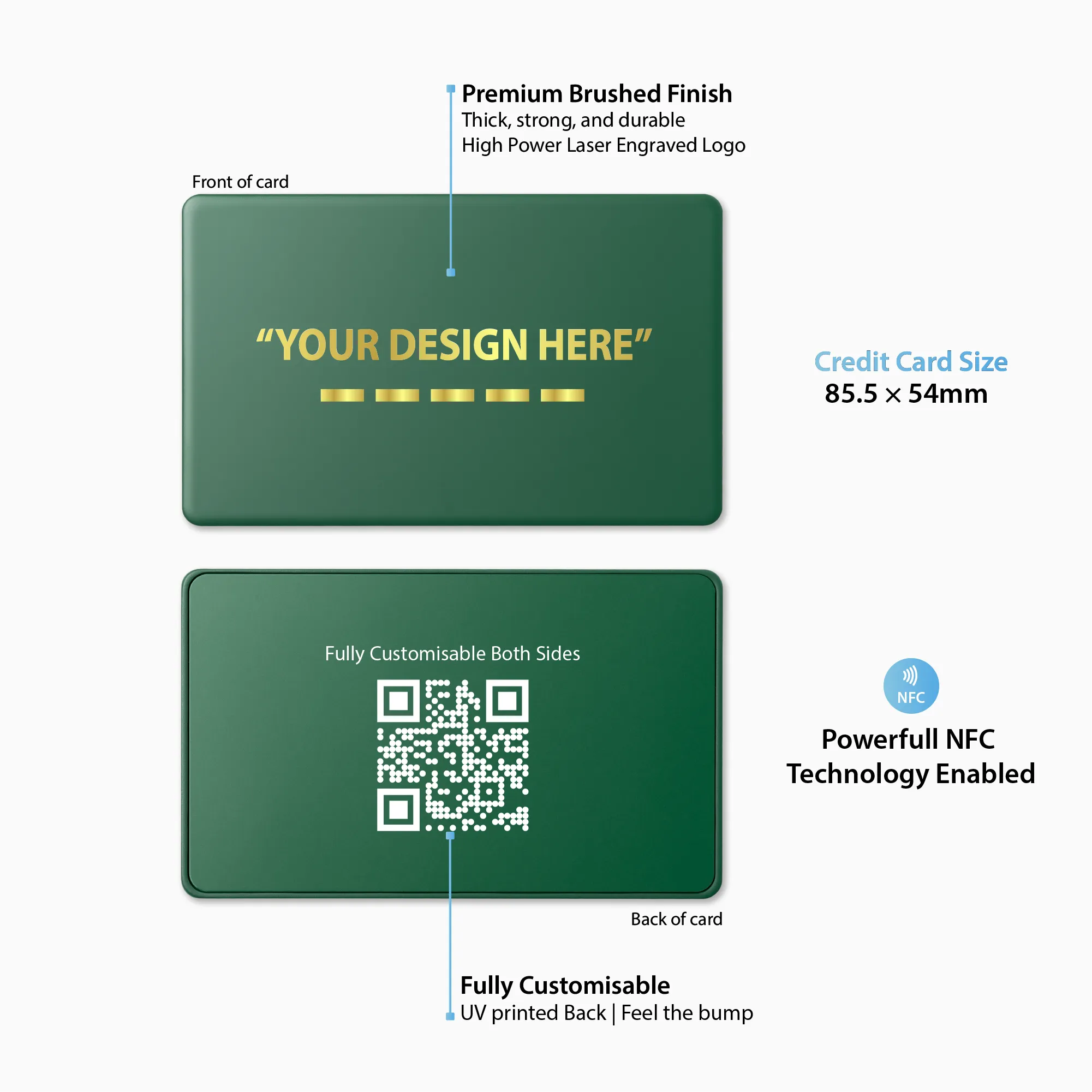 Metal Green Digital Business Card (Engraved) - Media 6