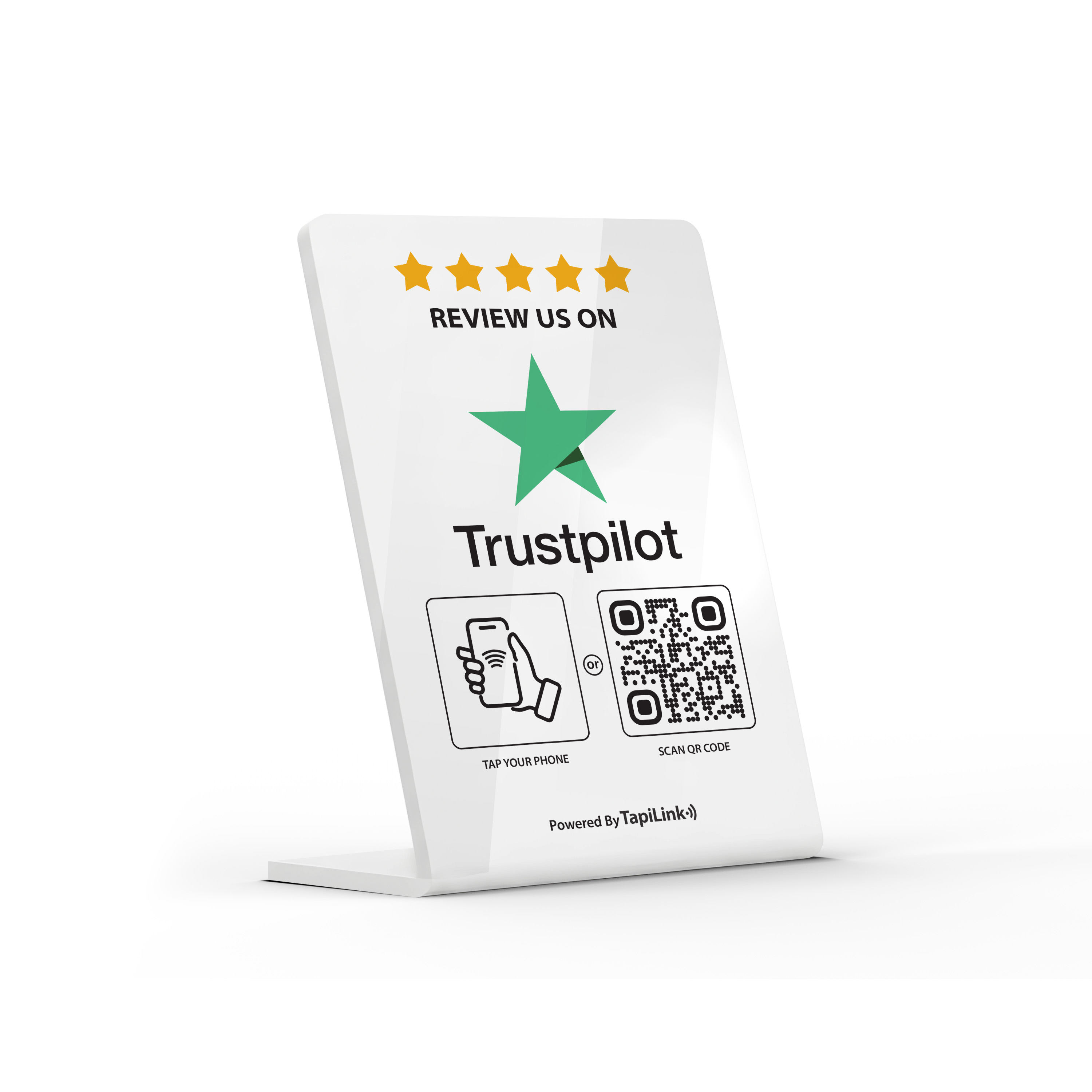 NFC and QR Trustpilot Reviews Stand