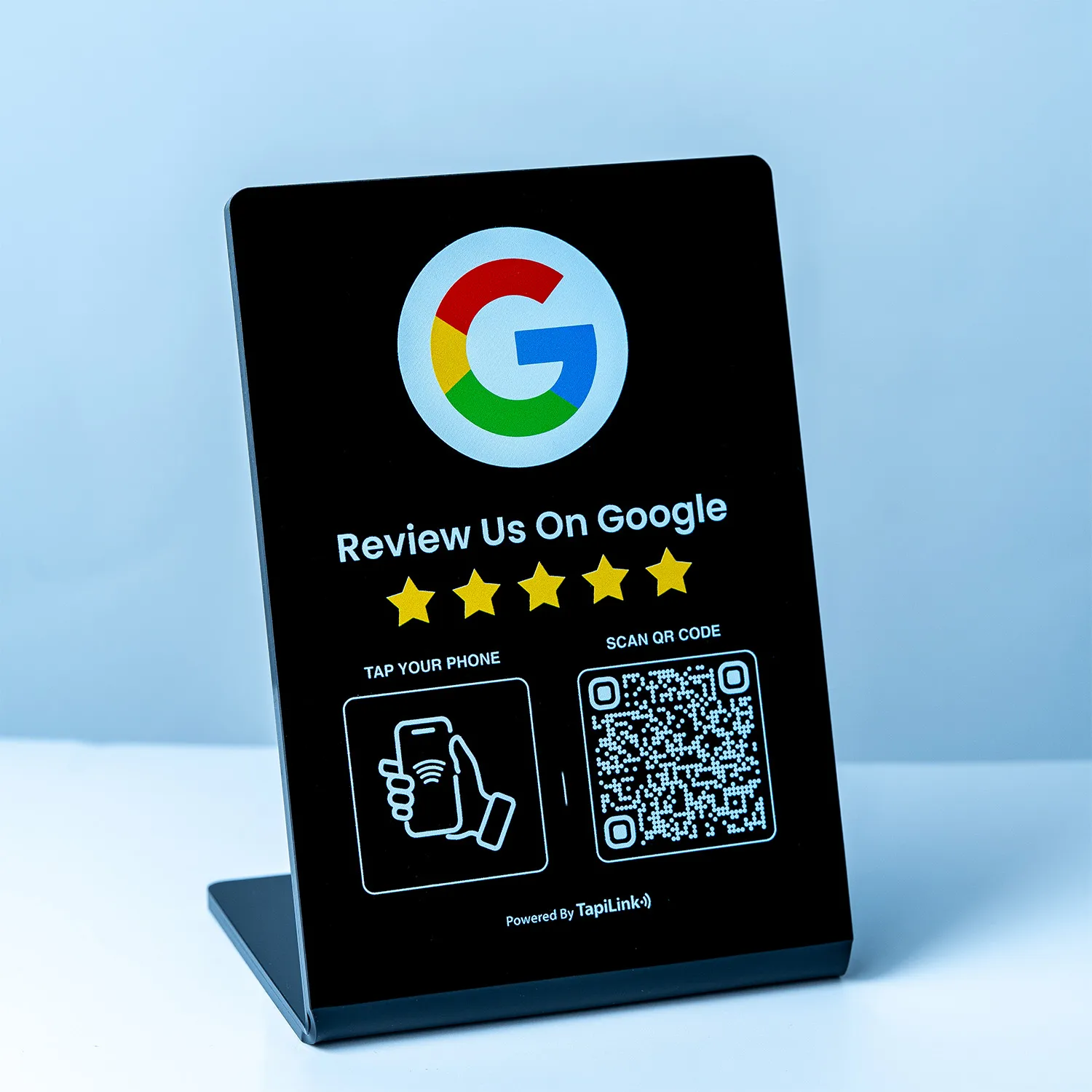 QR and NFC Black Google Review Stand - Media 3