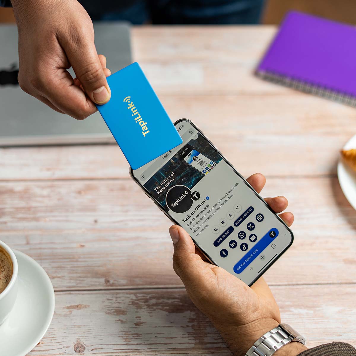 Metal Blue Digital Business Card - Media 4