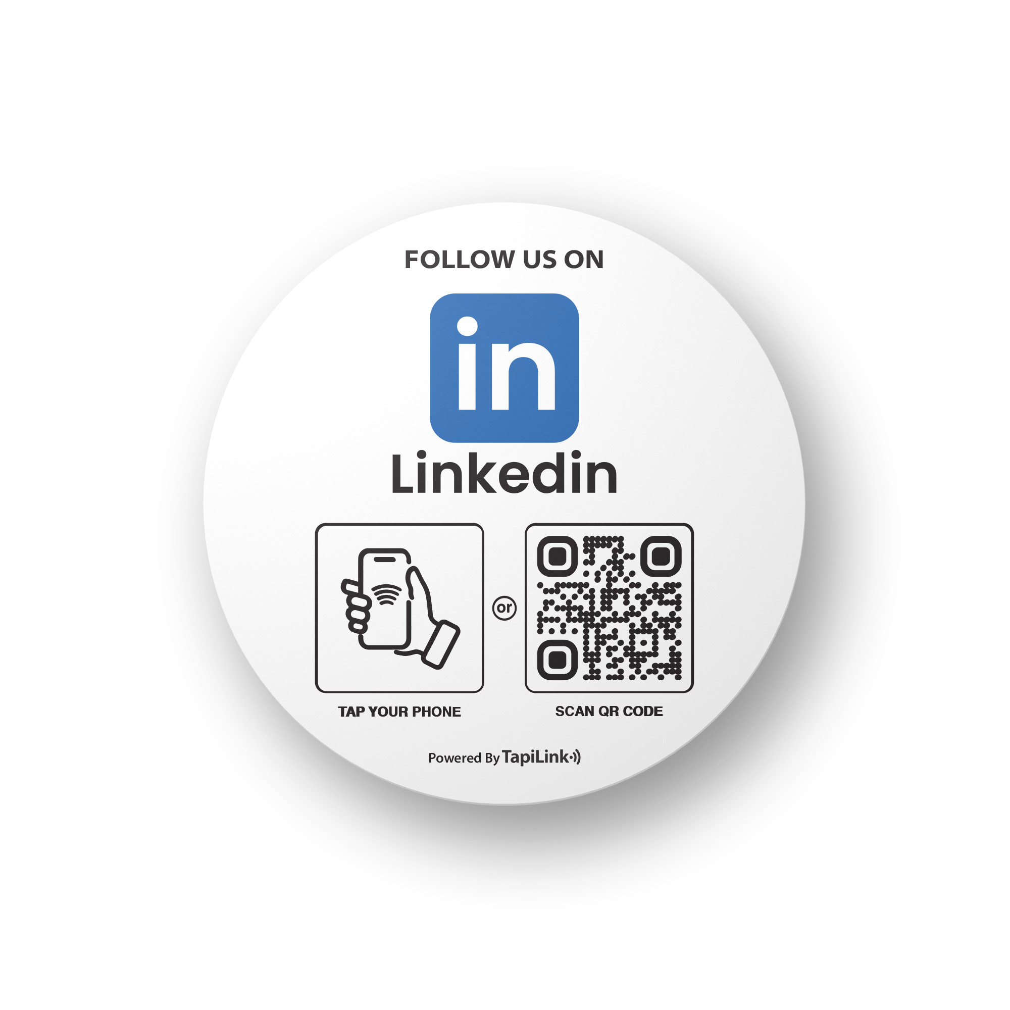 QR and NFC LinkedIn Followers Tag