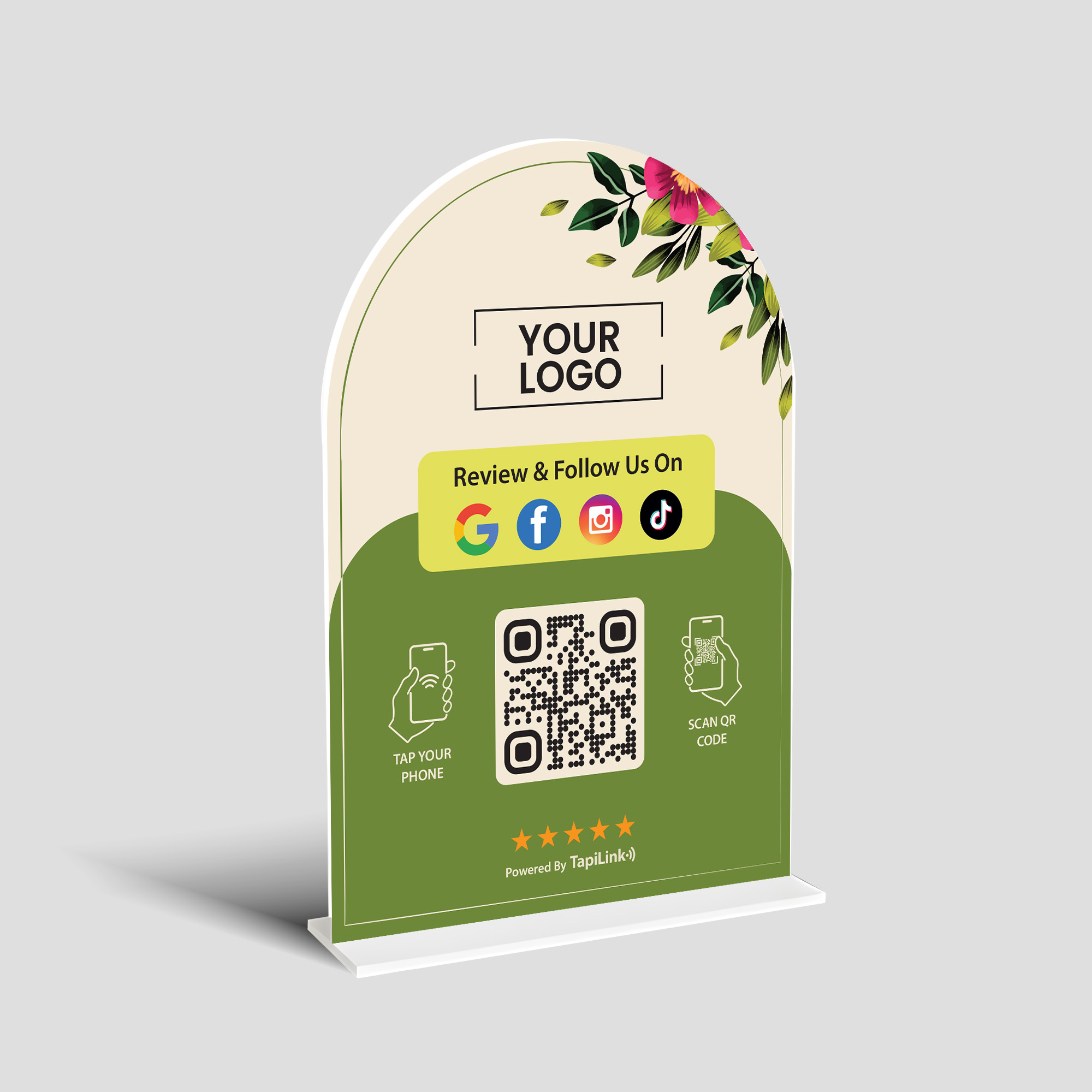 Fully Customised Acrylic A5 Multi-Link Stand | NFC & QR Code - Media 3