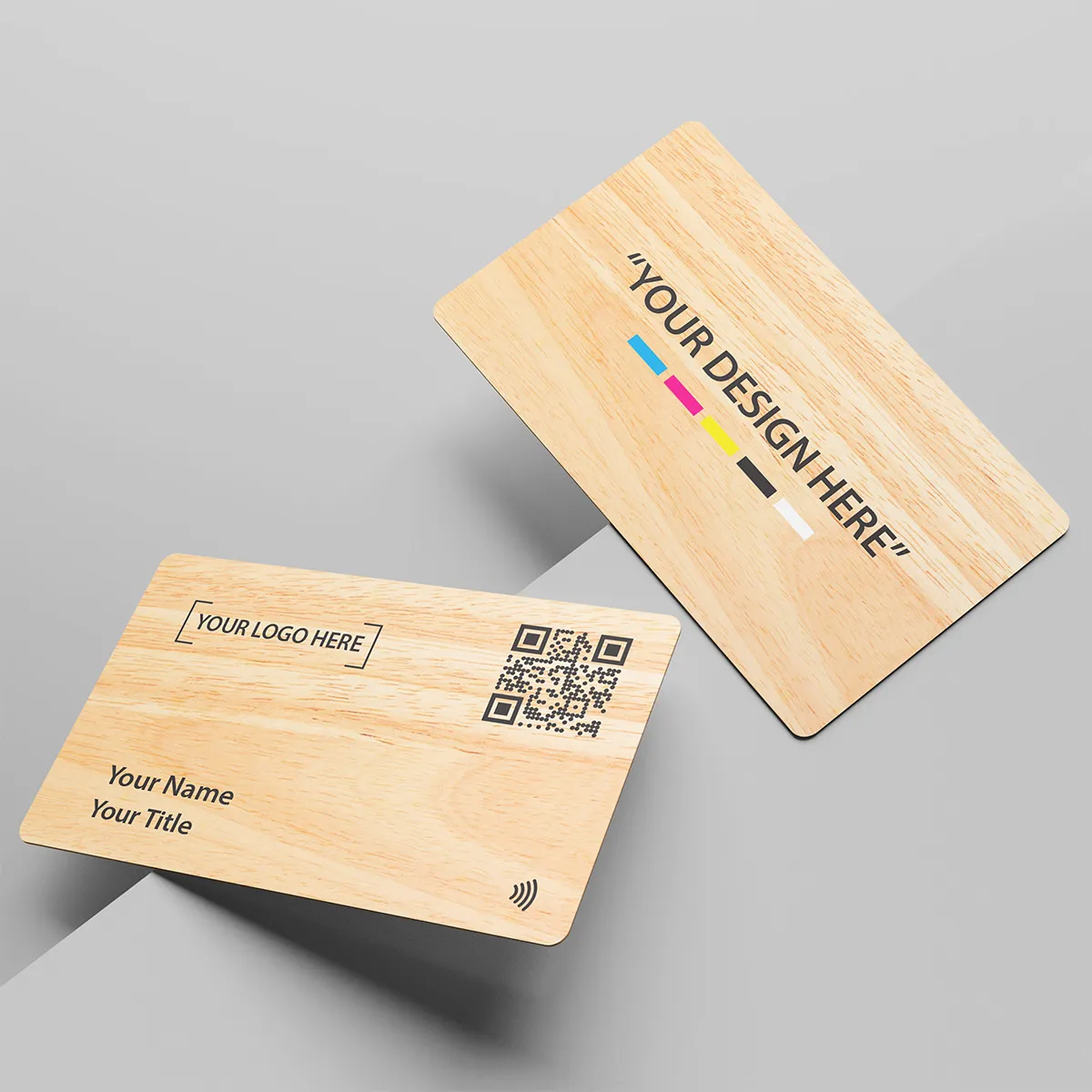 Maple Wooden Digital Business Card