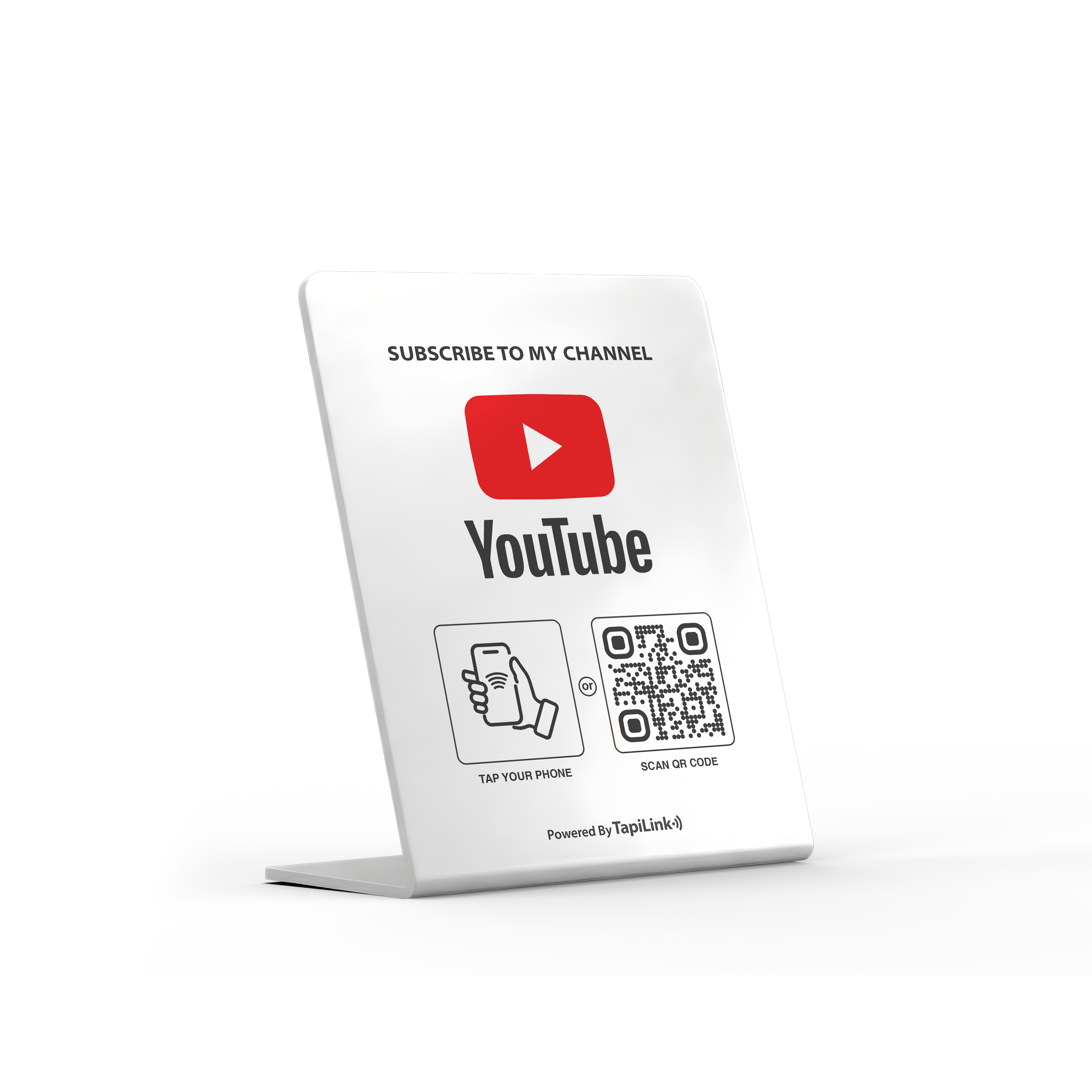 QR and NFC YouTube Subscribers Stand