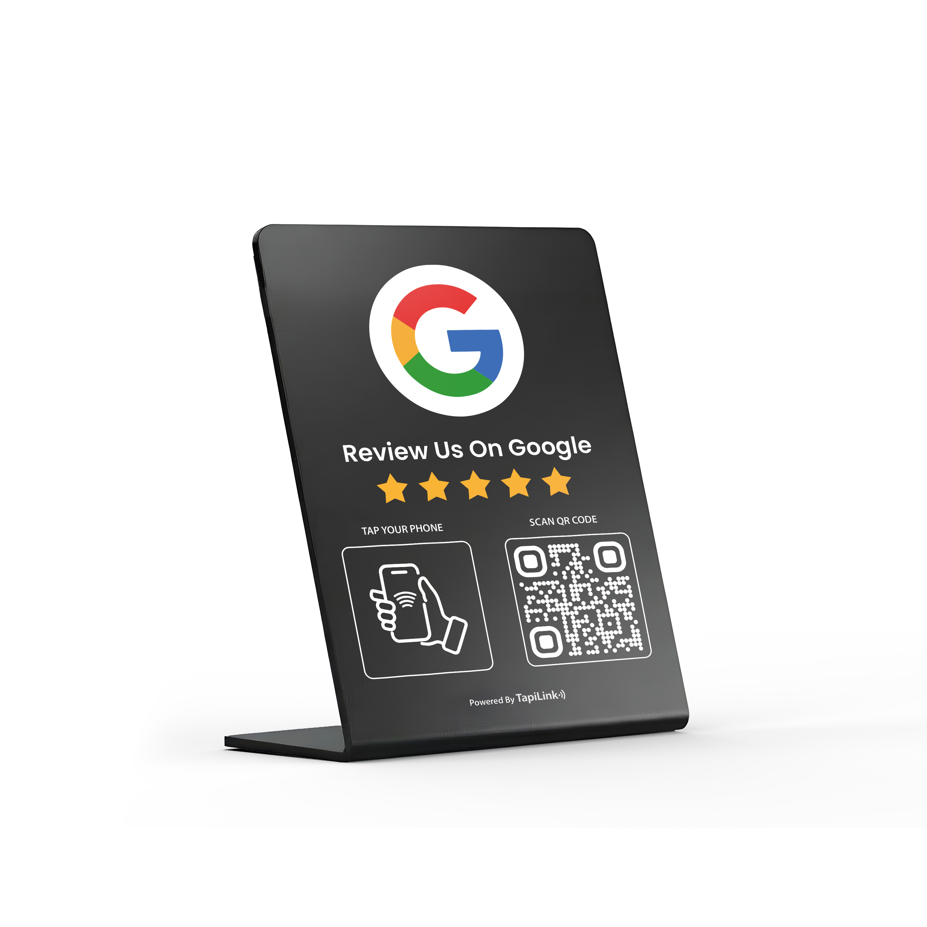QR and NFC Black Google Review Stand