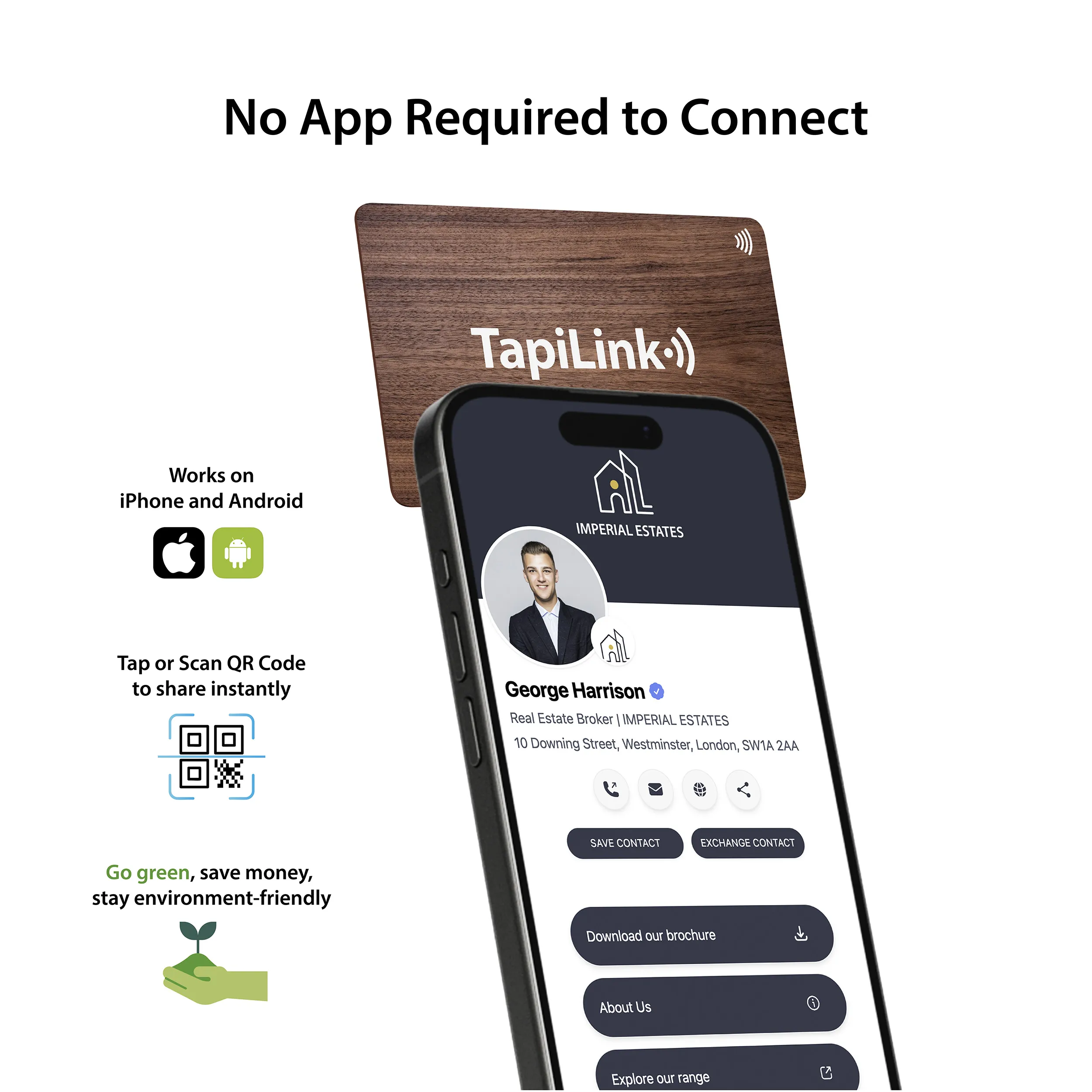 Black Walnut Wooden Digital Business Card - Media 5