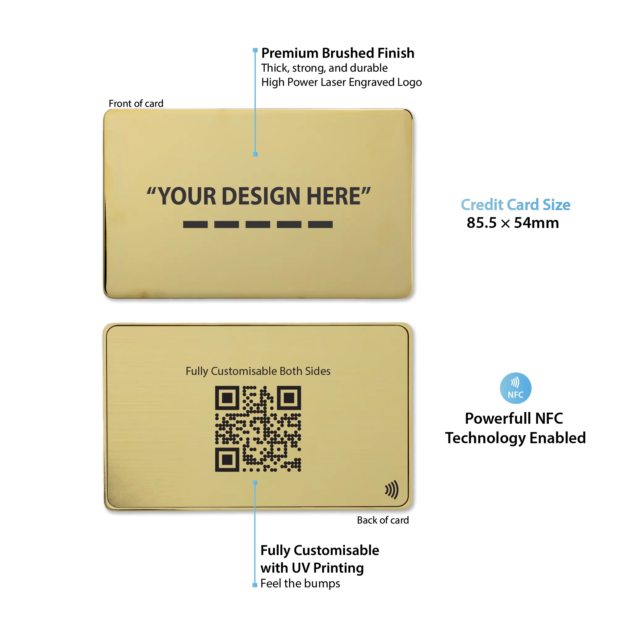 Metal Golden Digital Business Cards - Media 4