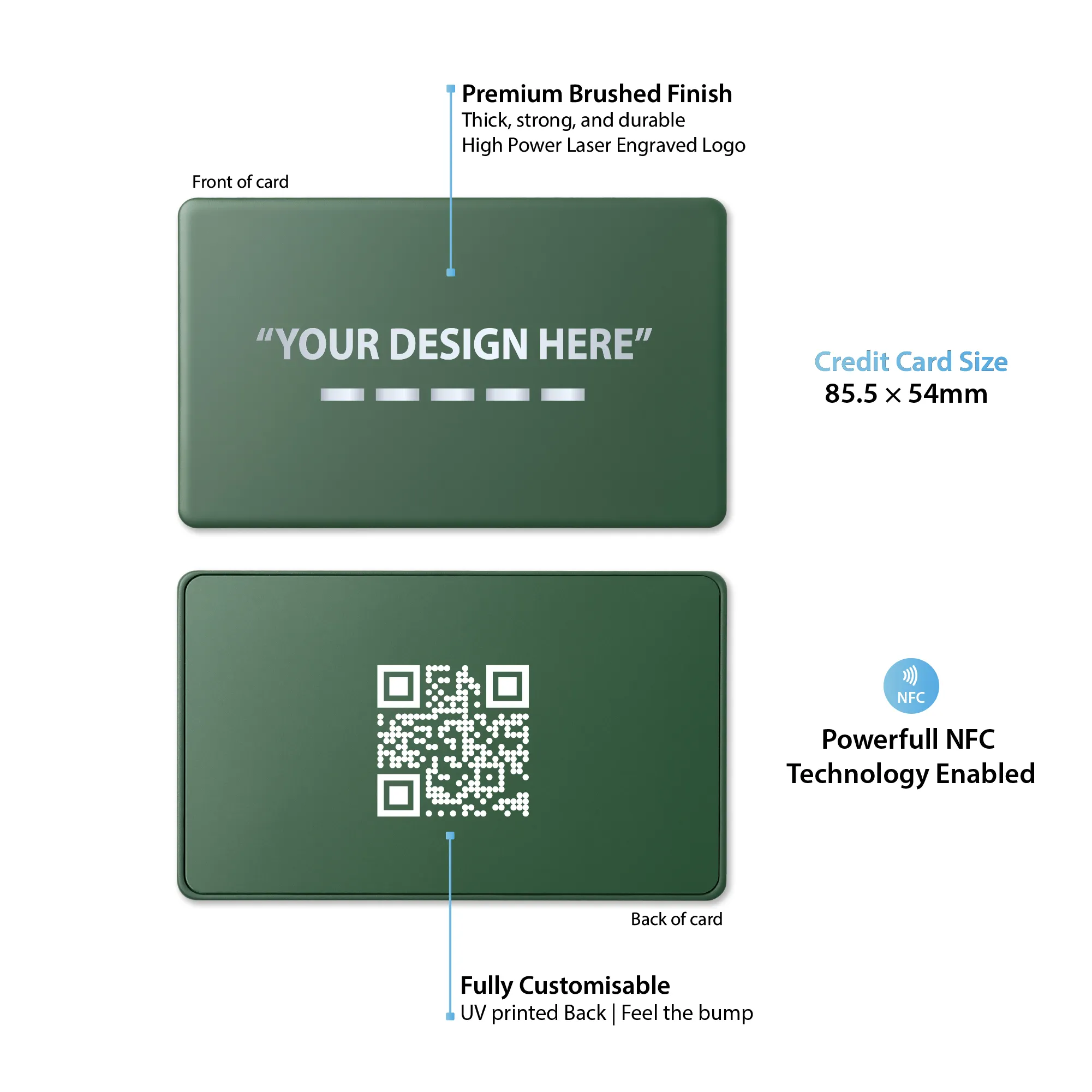 Metal Green Digital Business Card (Engraved) - Media 11