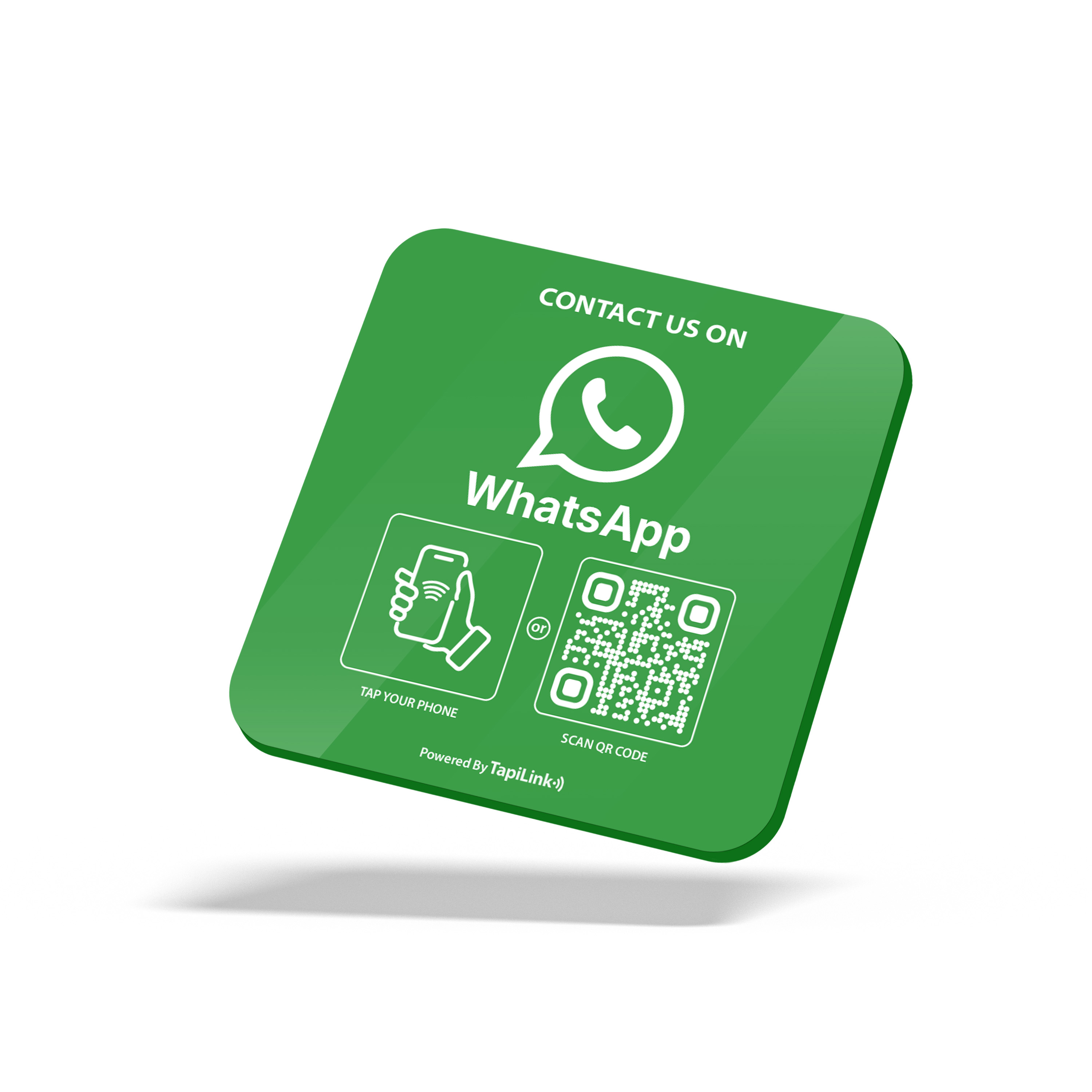 QR and NFC WhatsApp Plate