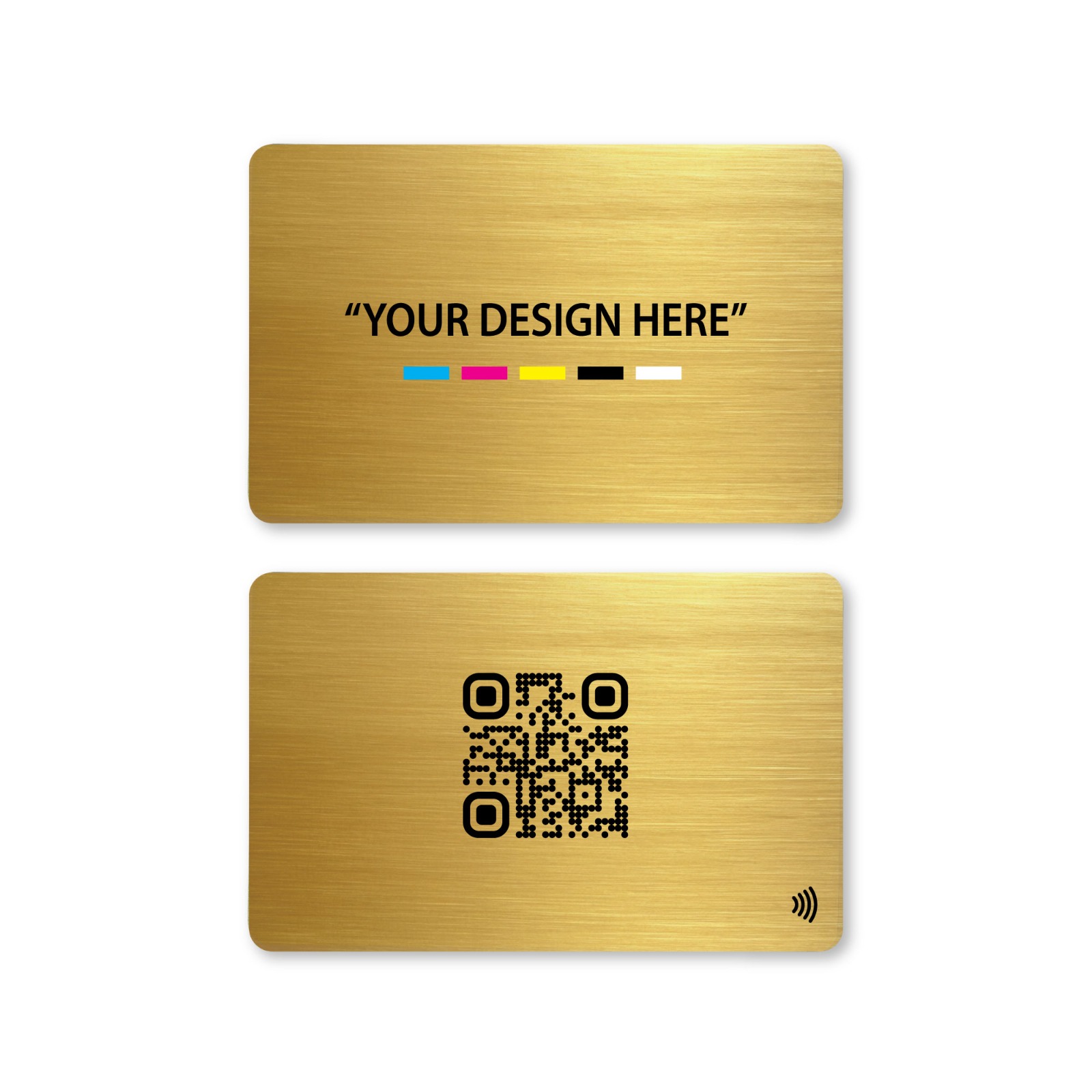 Metal Classic Golden Brushed Digital Business Cards
