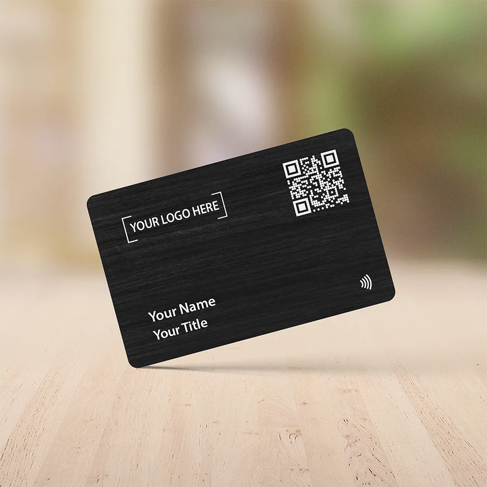 Matt Black Bamboo Digital Business Card