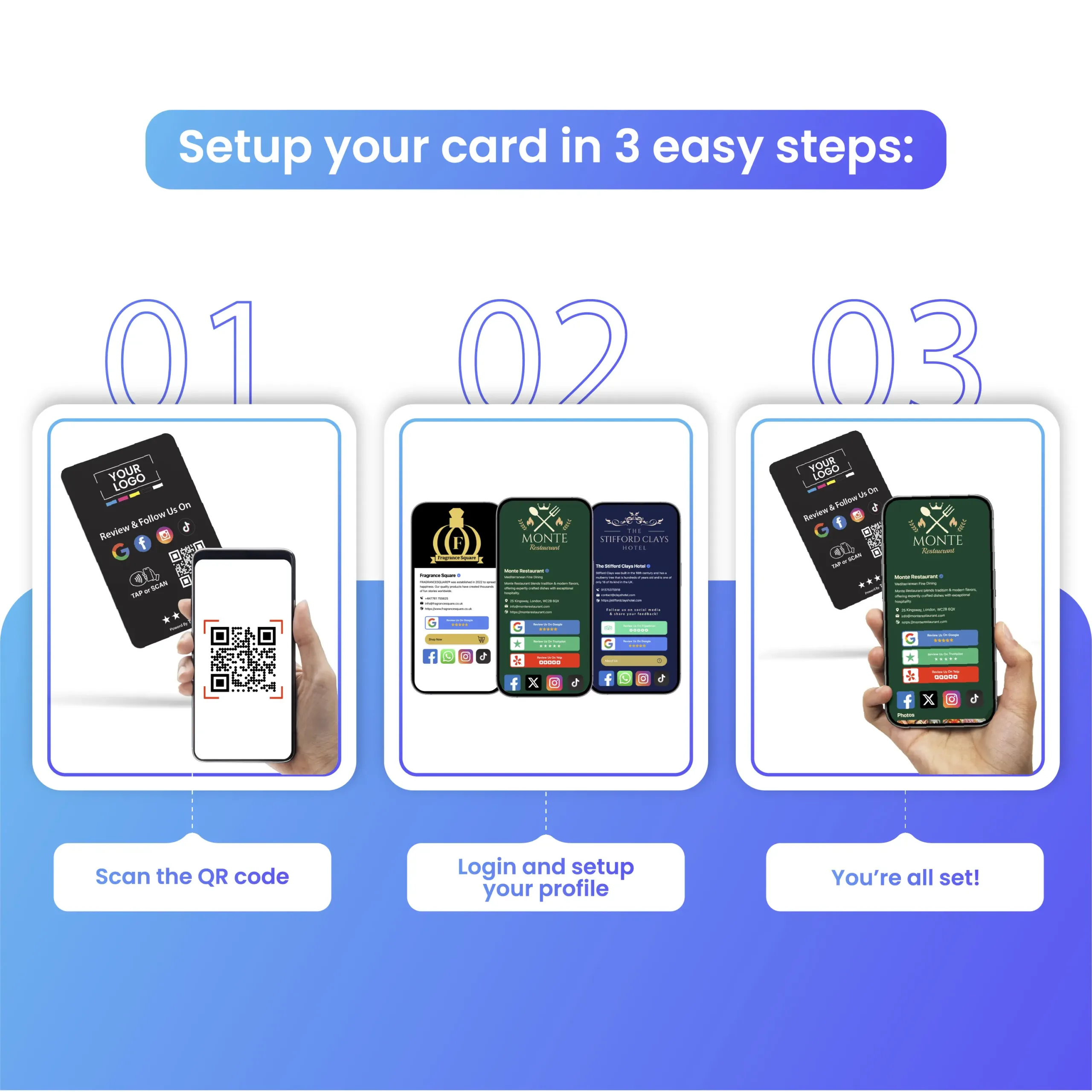 QR and NFC Fully Customised Review Card (Multi-Link) - Media 6