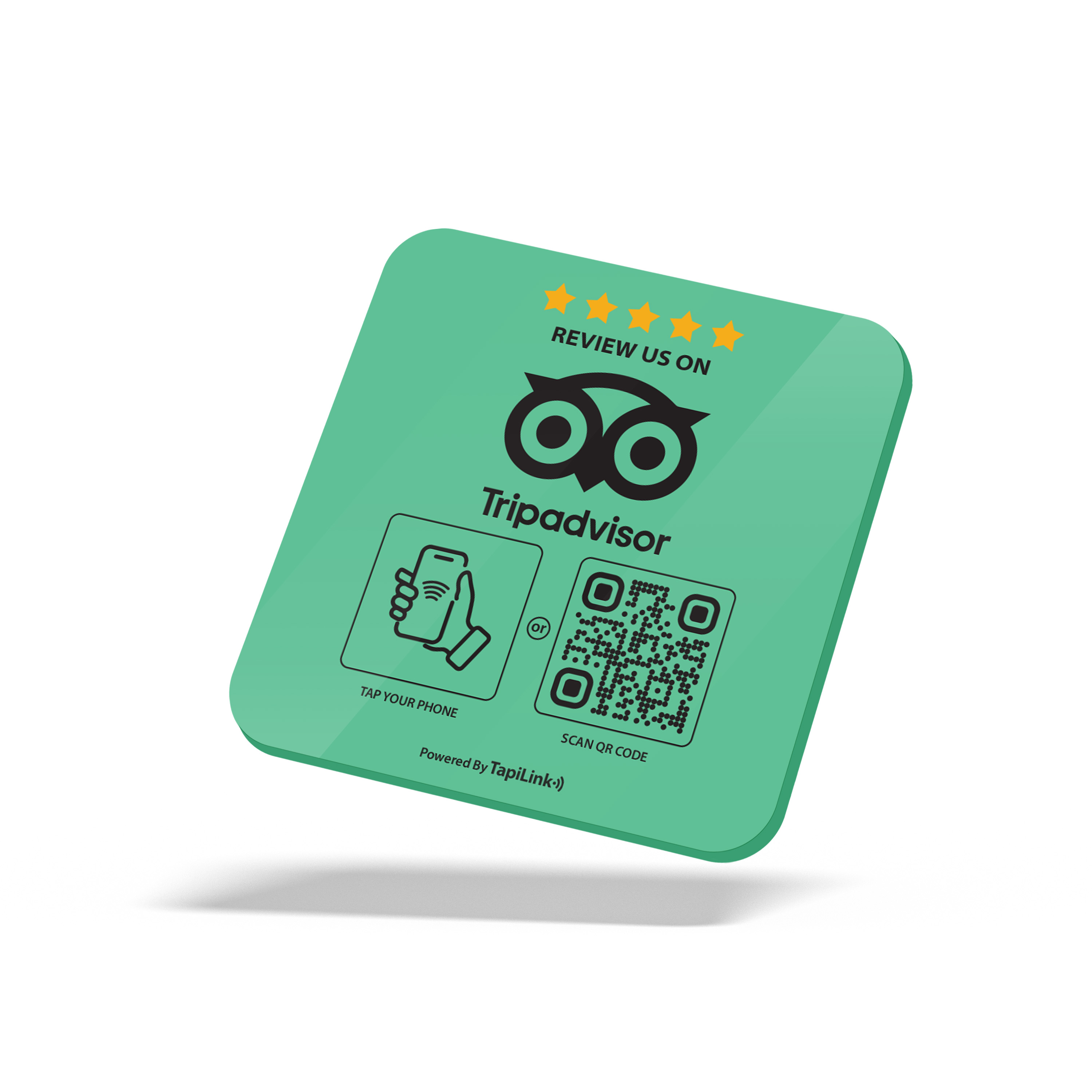 NFC and QR TripAdvisor Review Plates