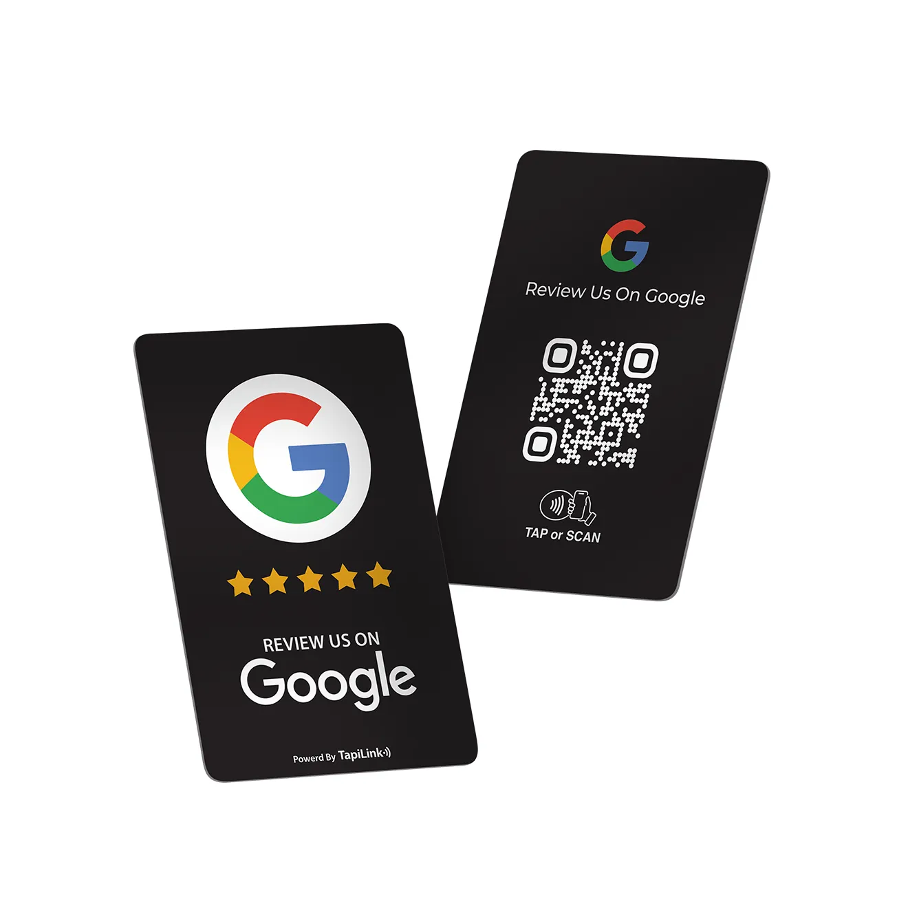 QR and NFC Google Review Card Black