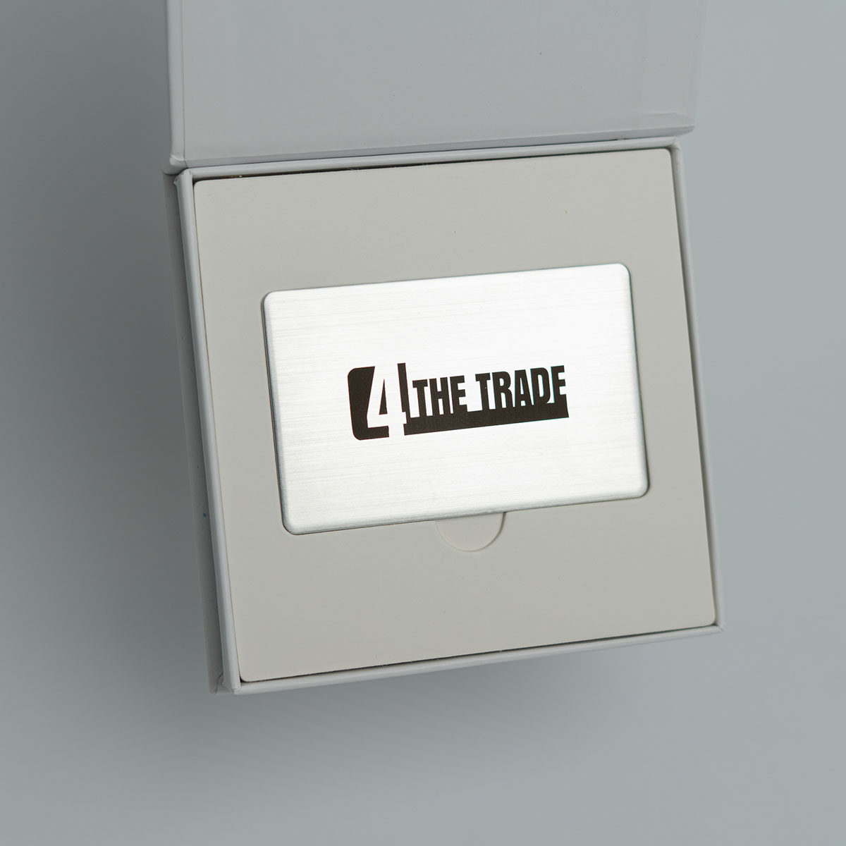 Metal Brushed Silver Digital Business Card (Engraved)