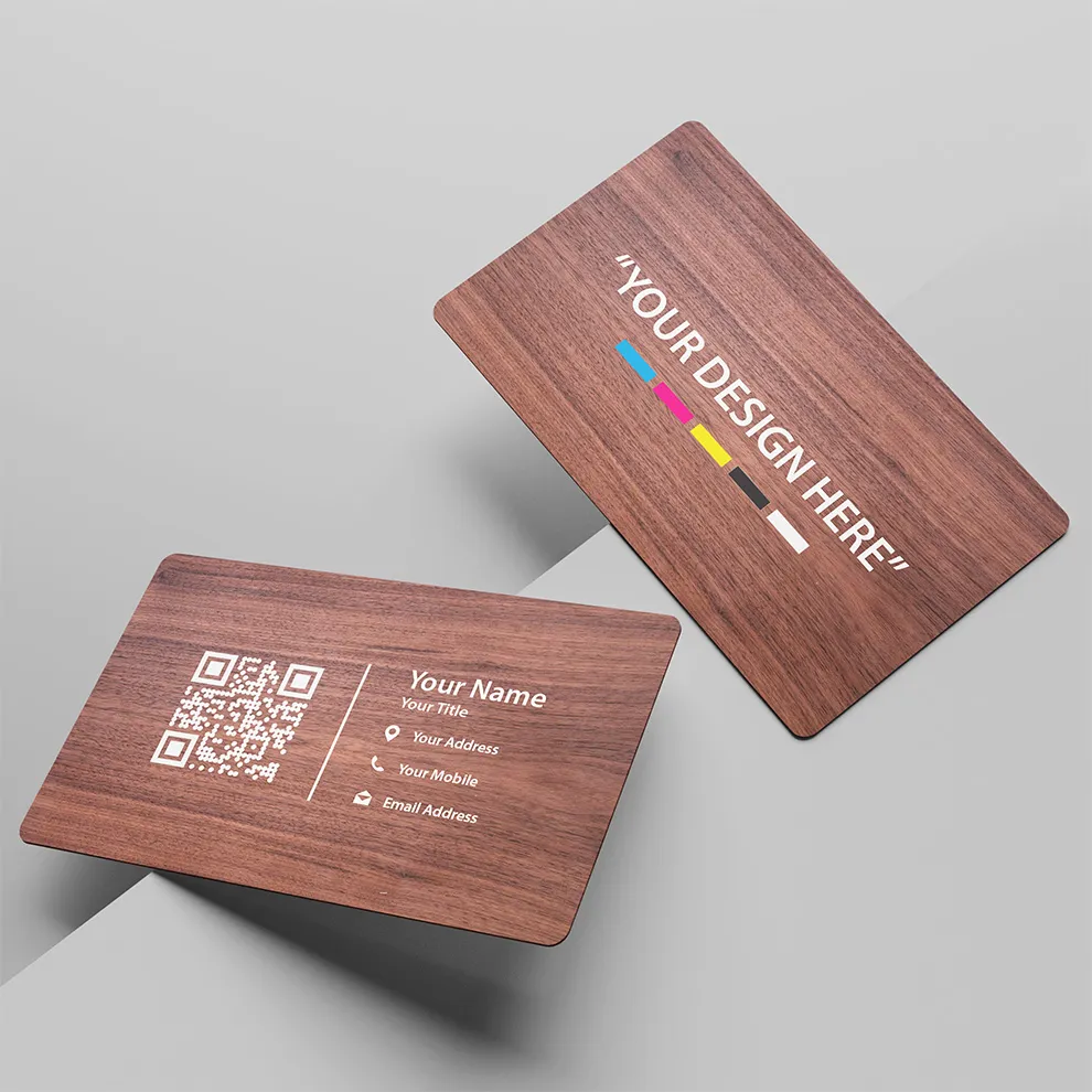 Black Walnut Wooden Digital Business Card - Media 4