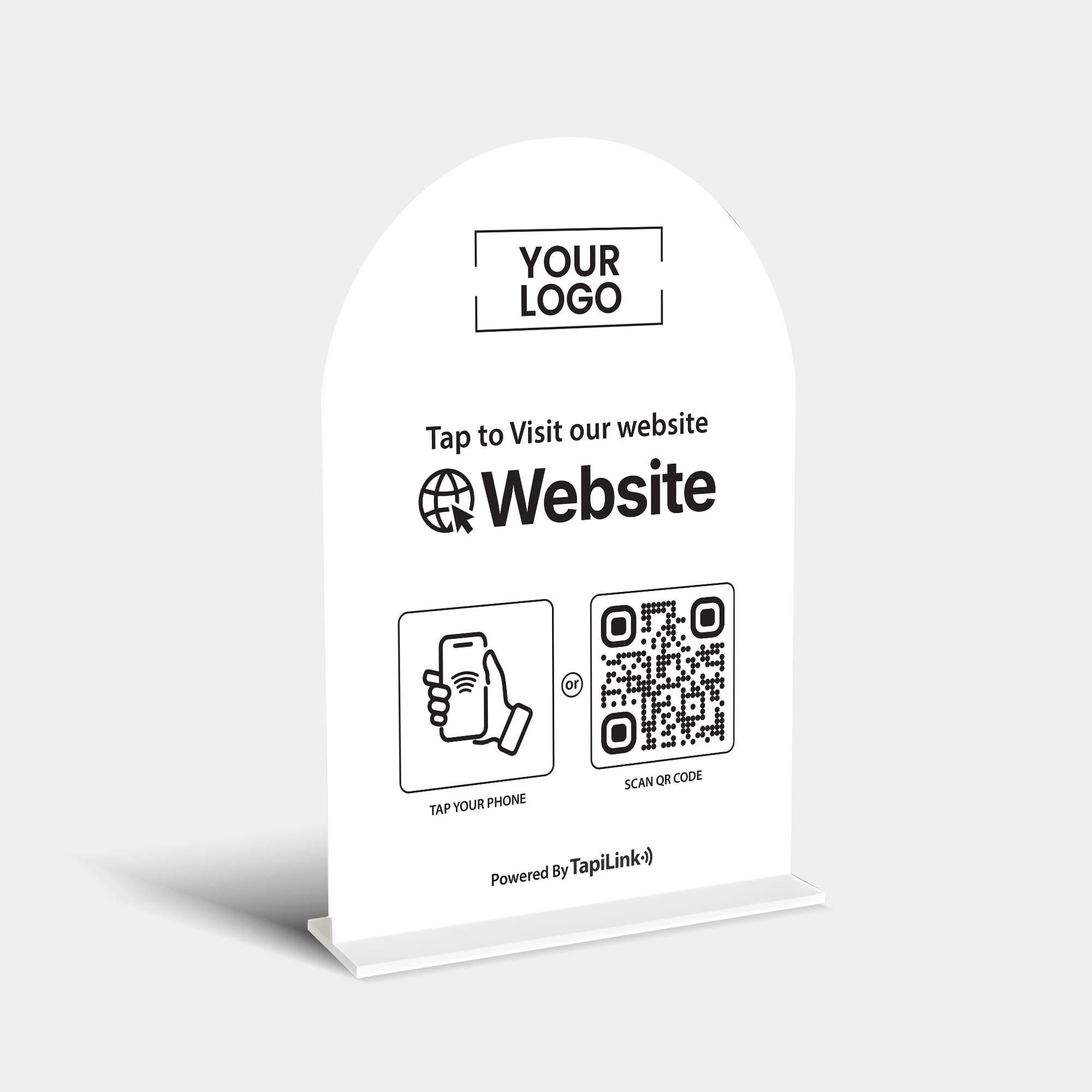 Customisable Website Acrylic A5 Stand | NFC & QR Code - Media 2