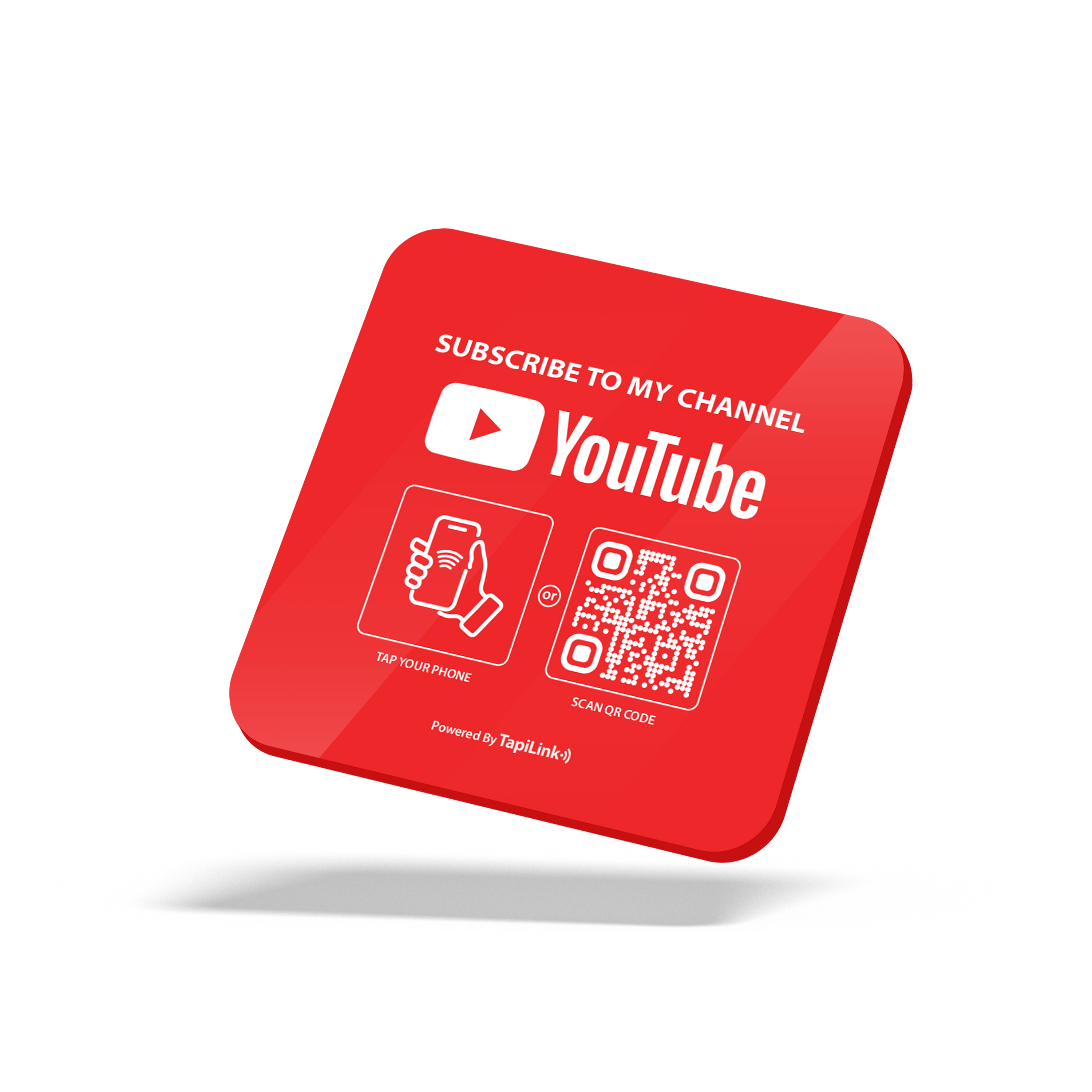 QR and NFC YouTube Subscribers Plate