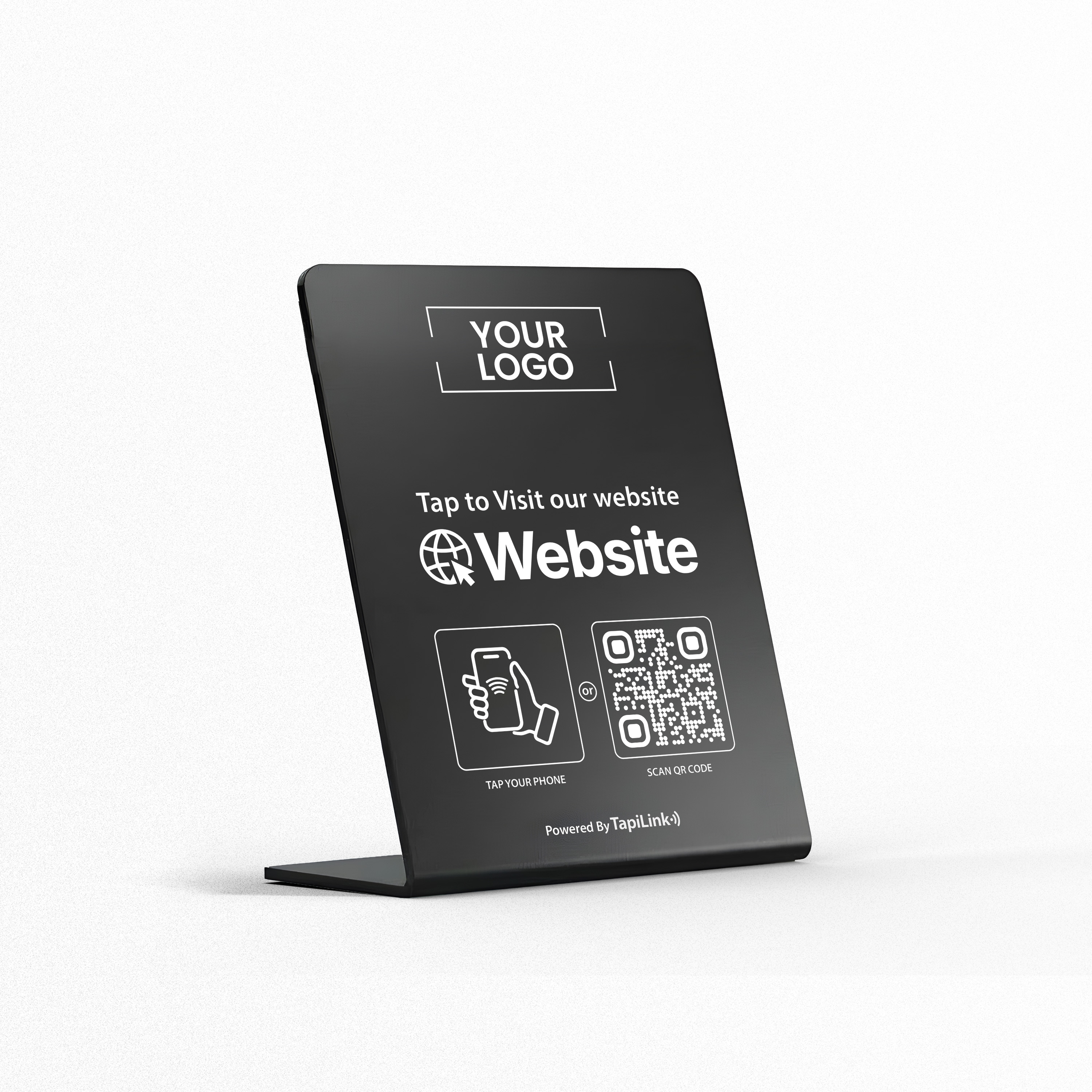 QR and NFC Website Stand