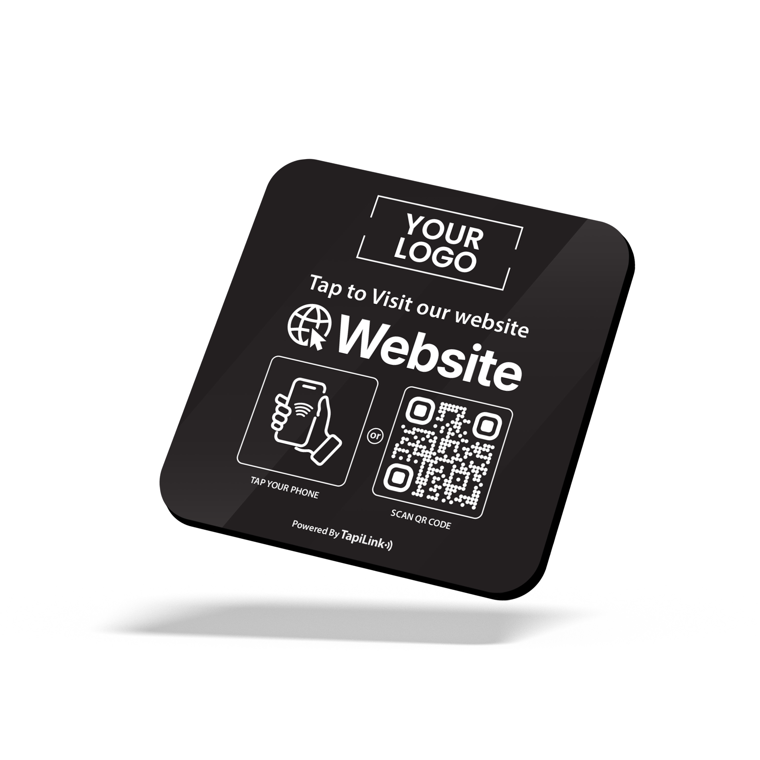 QR and NFC Website plate