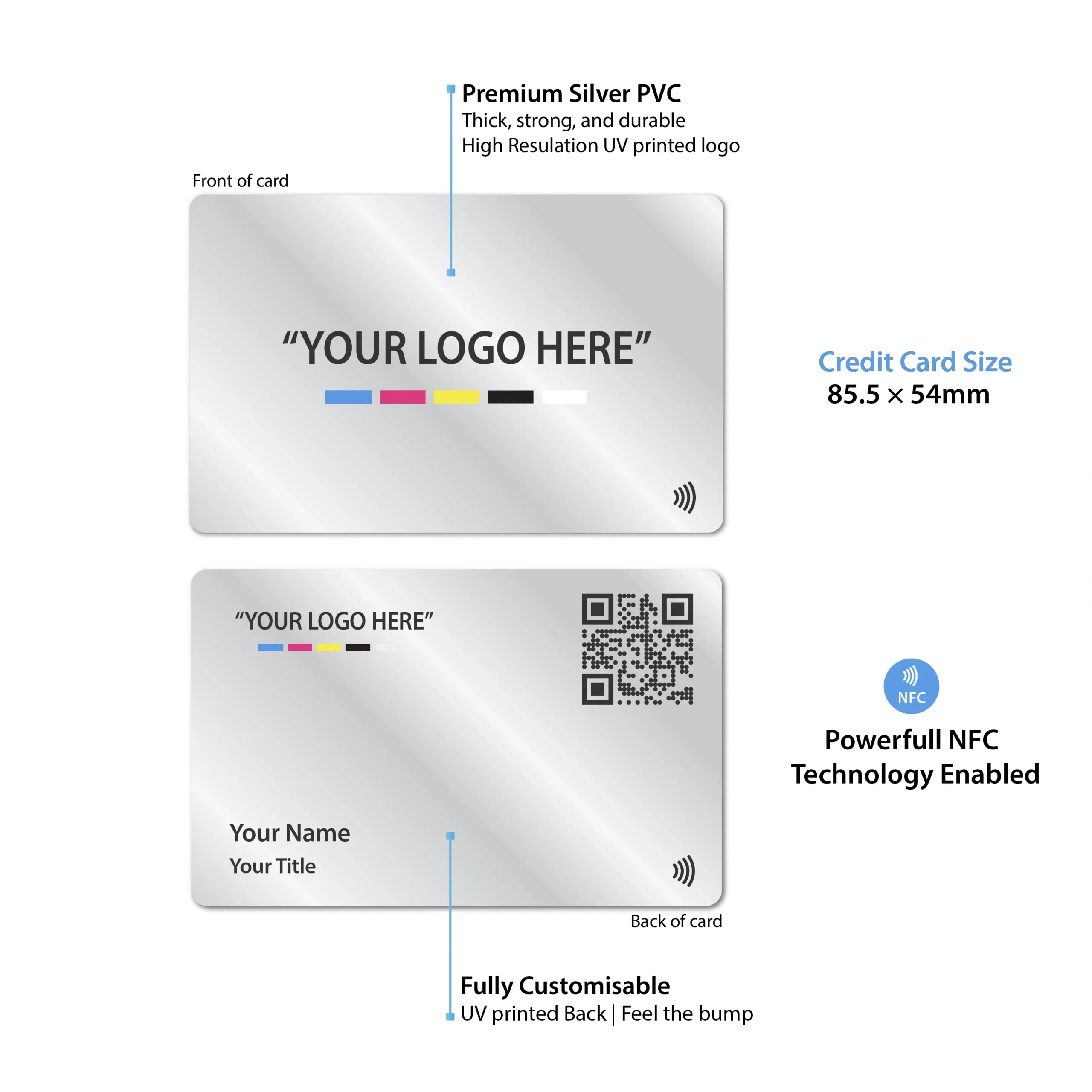 Silver PVC Digital Business Card - Media 4