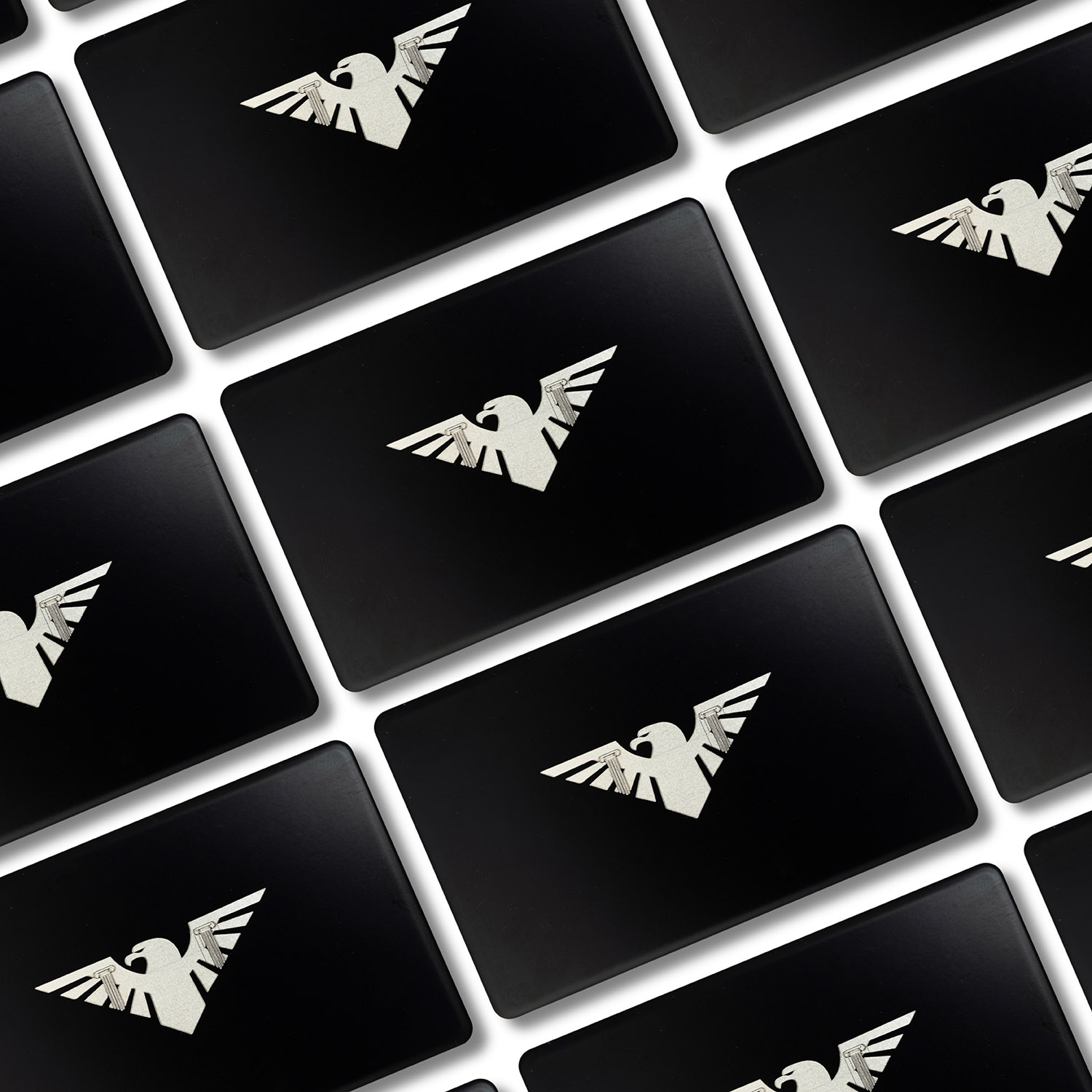 Black Metal Engraved Digital Business Cards (Hover)