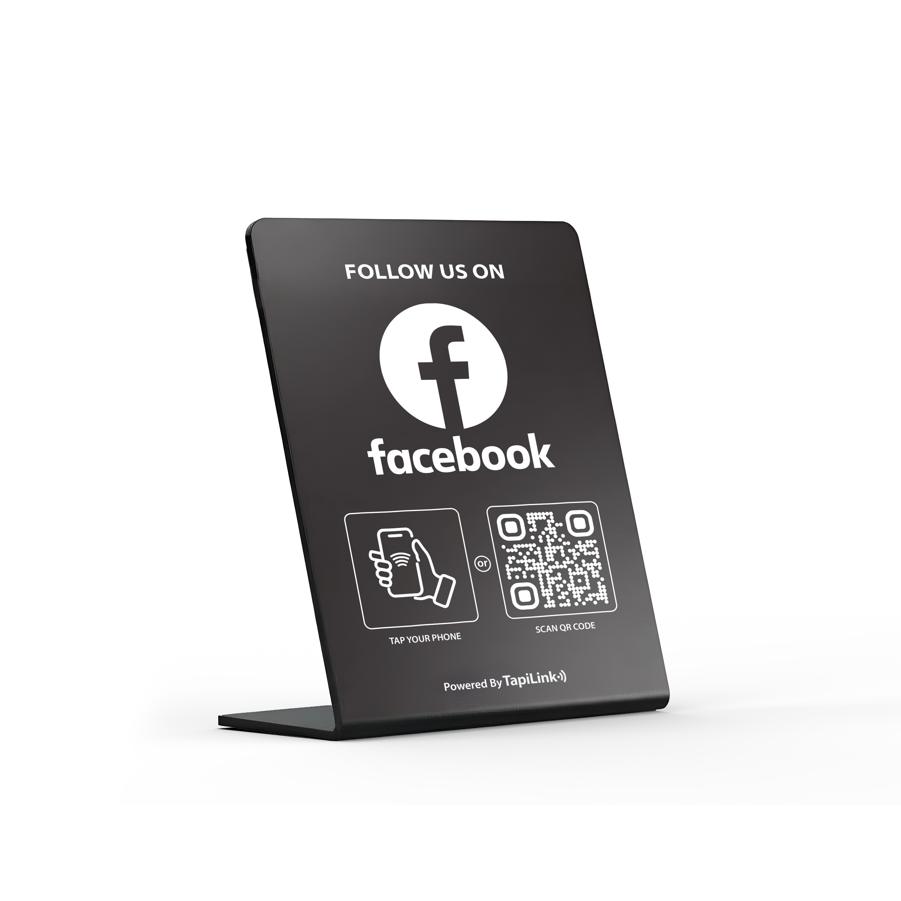 QR and NFC Facebook Follower Stand