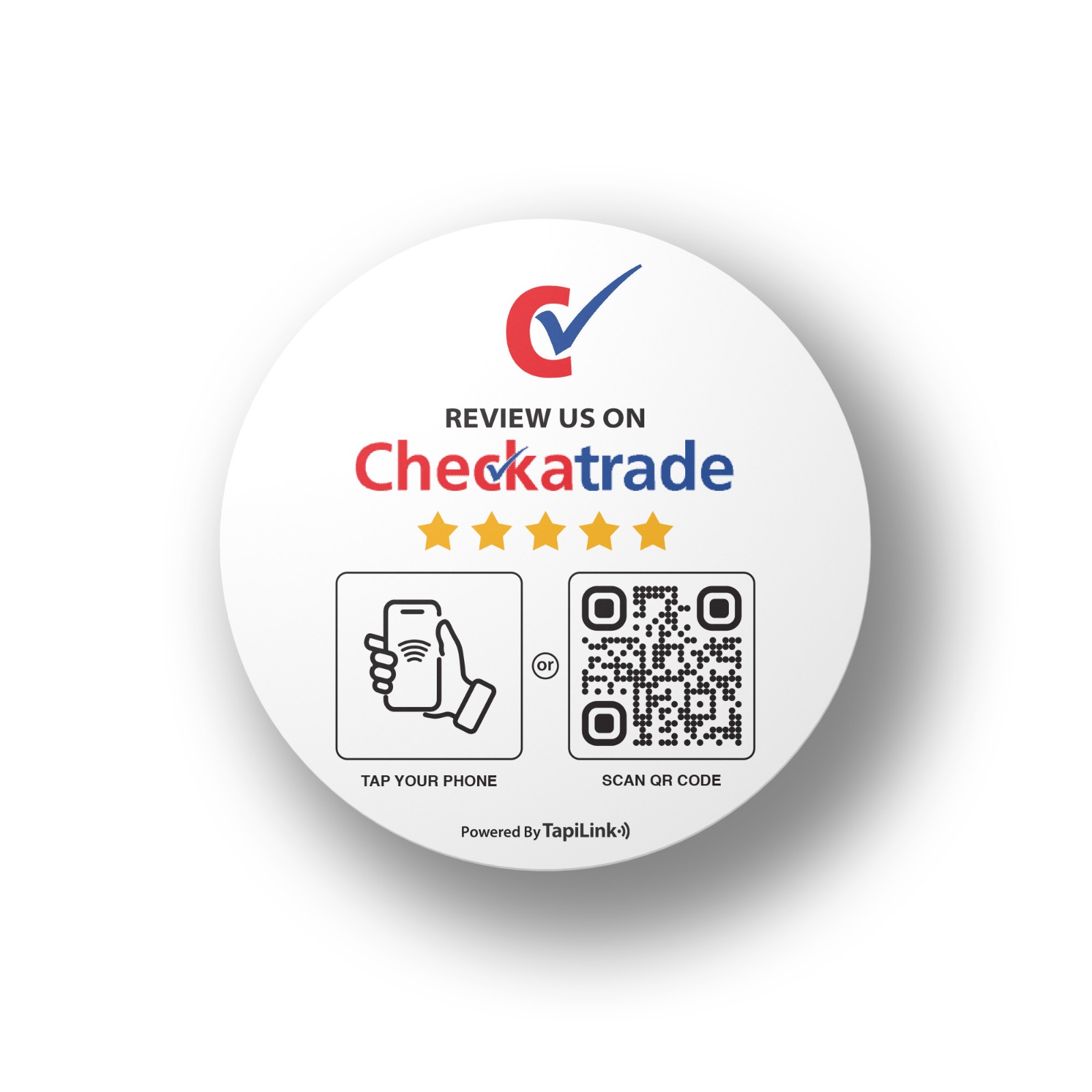 NFC and QR Checkatrade Review Tag