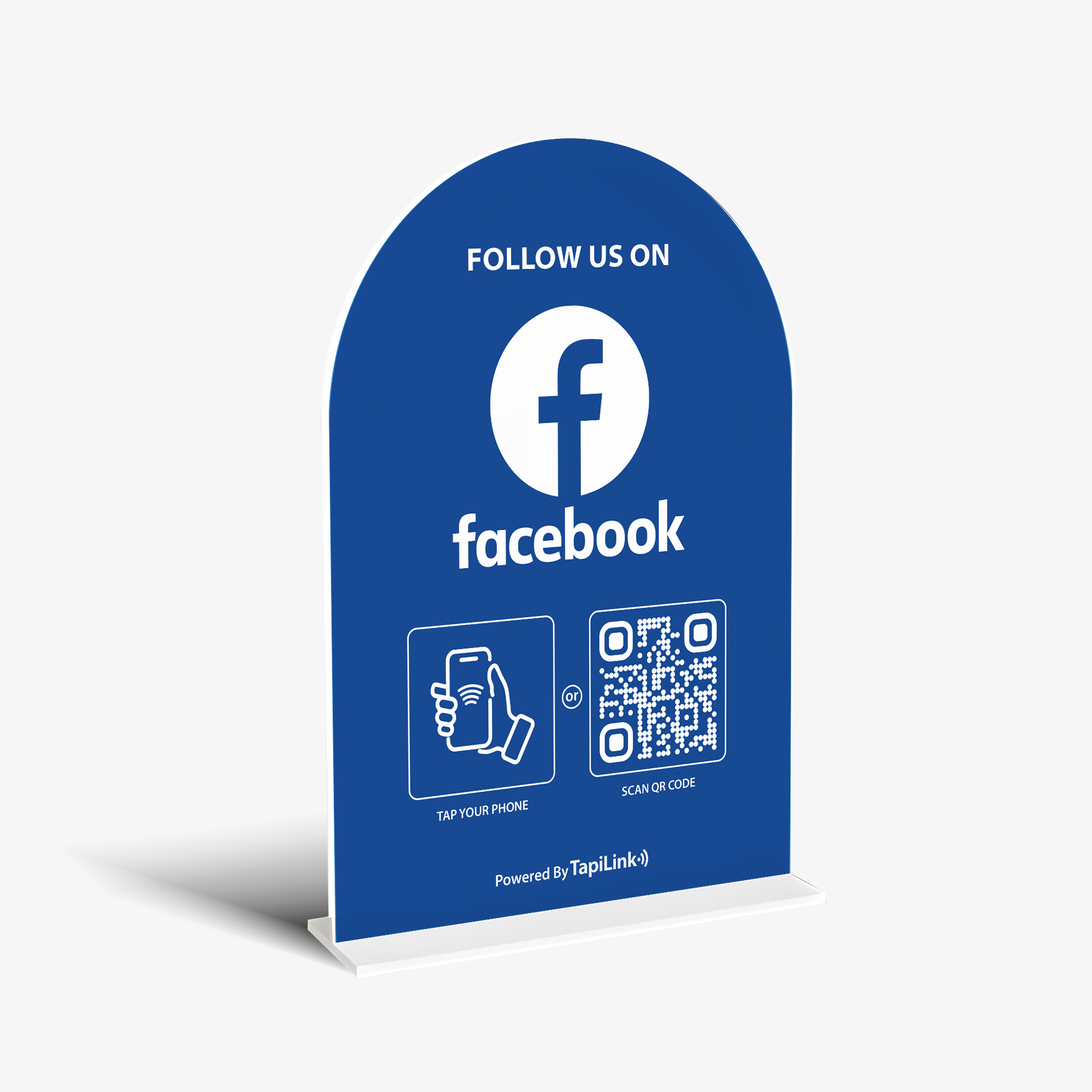Facebook Followers Acrylic A5 Stand | NFC & QR Code