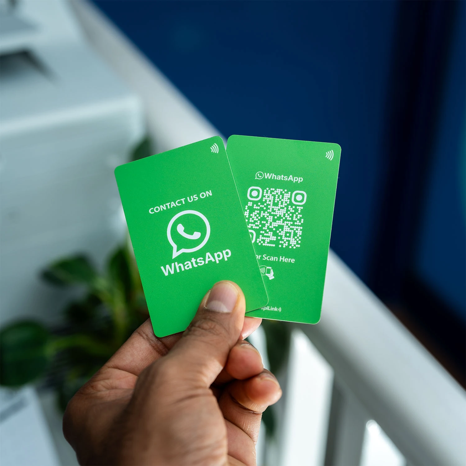 QR and NFC WhatsApp Cards
