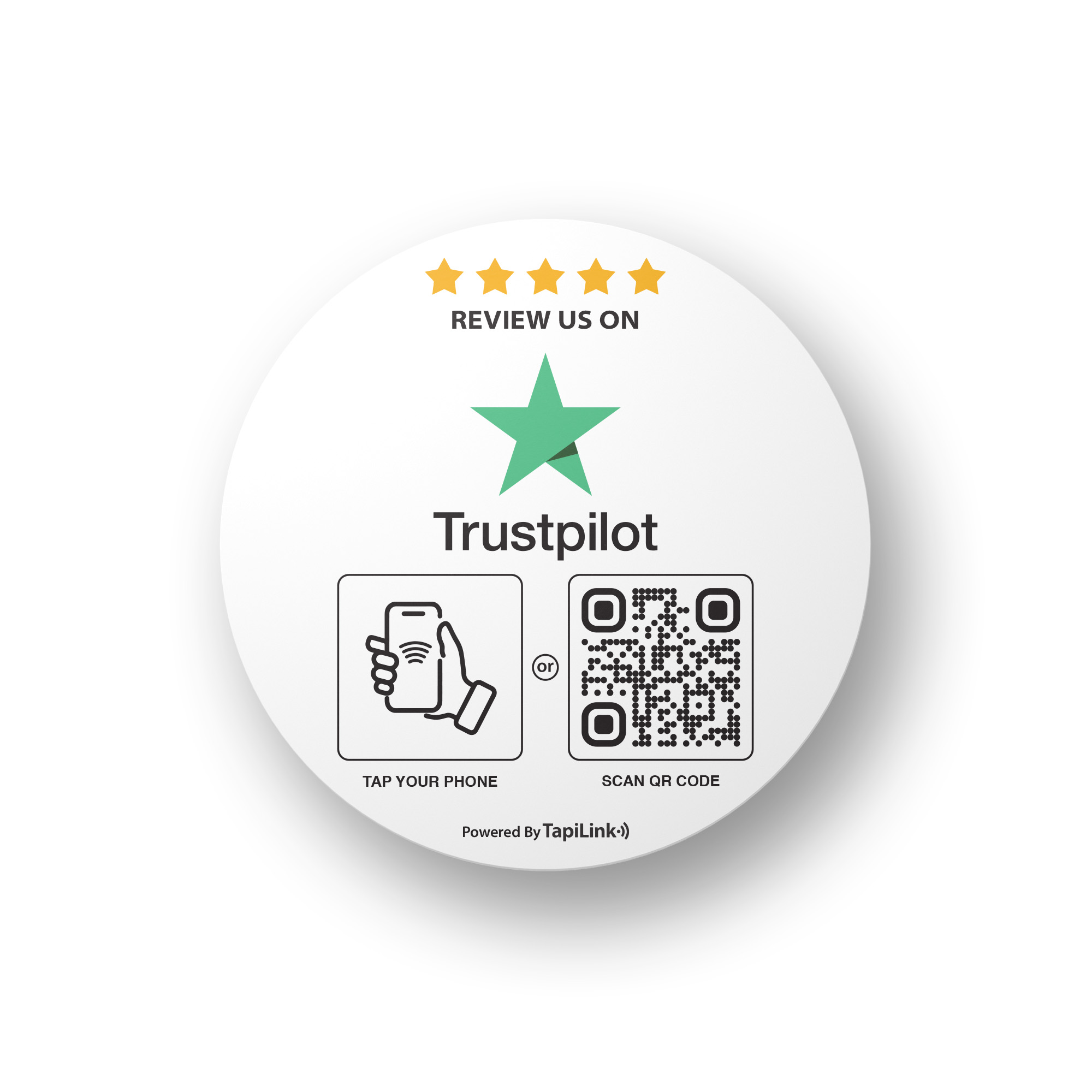 NFC and QR Trustpilot Review Tag
