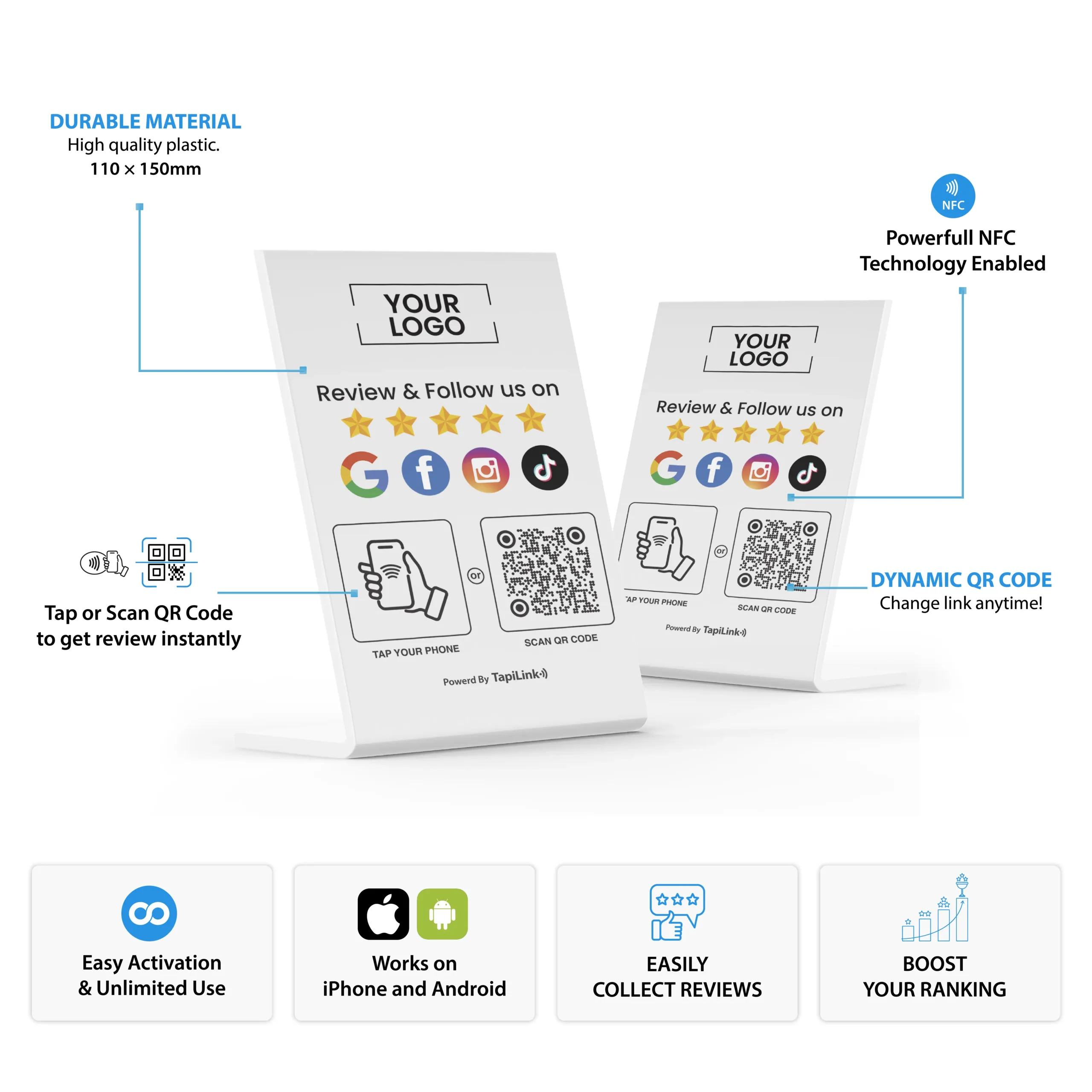 TapiLink Fully Customised One Stand White PVC (Multi-Link) - Media 5