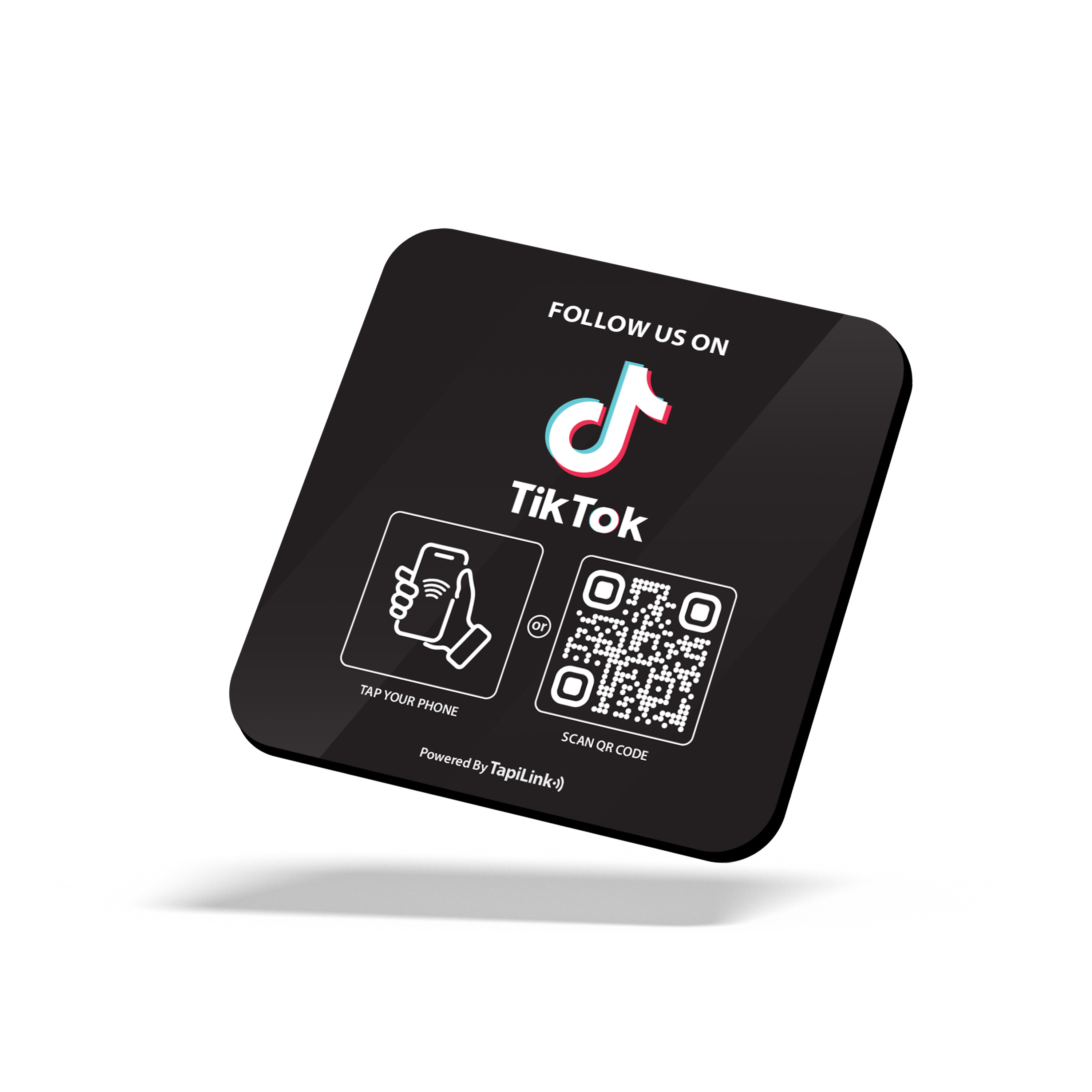 QR and NFC TikTok followers plate