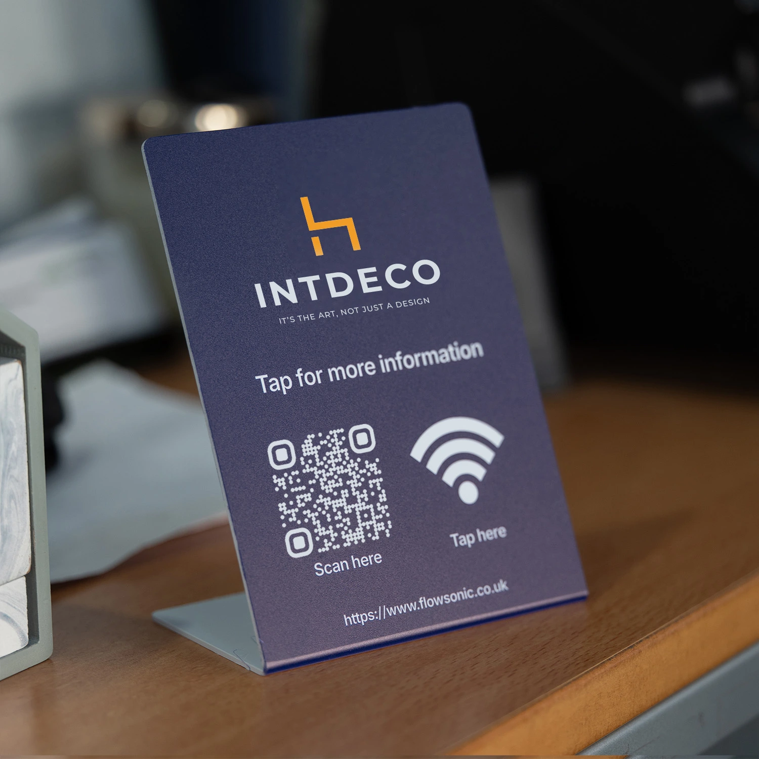 NFC and QR Wifi Access Stand - Media 4