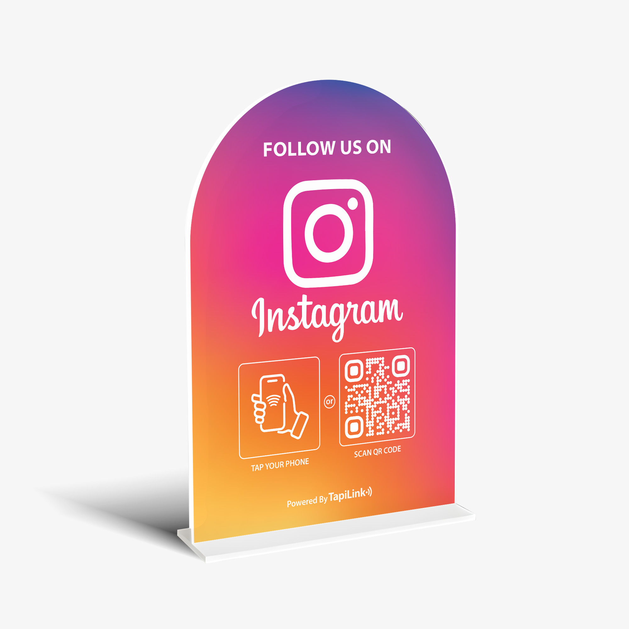 Instagram Followers Acrylic A5 Stand | NFC & QR Code