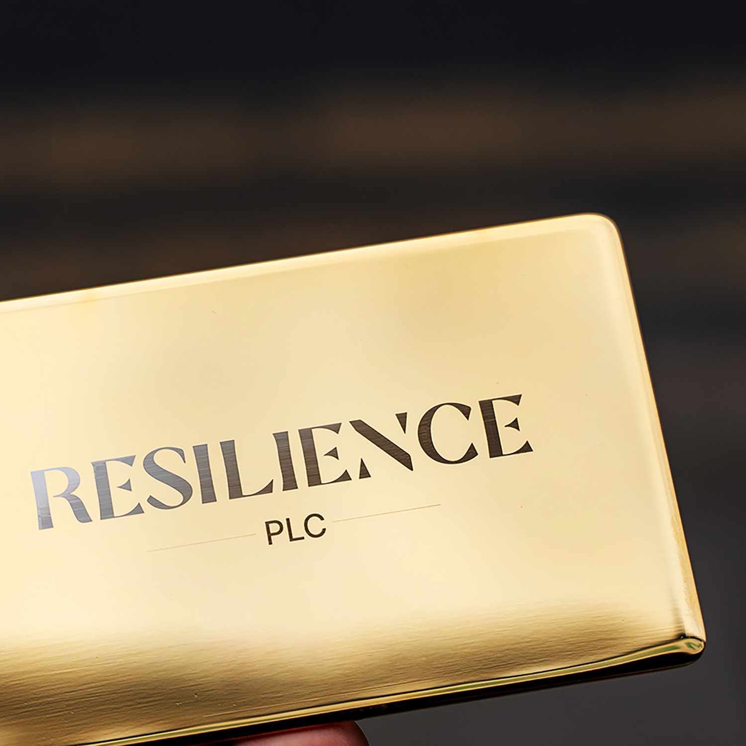 Metal Golden Digital Business Cards